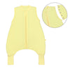 Sleeping Bag with Feet Foldable Feet Covers & Sleeves - 1.0 TOG_Soft Yellow_Front with armhole_1200