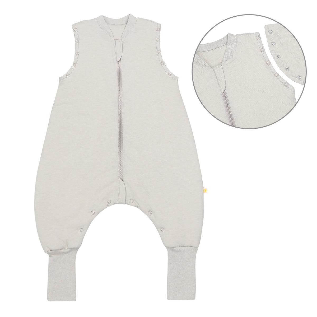 Sleeping Bag with Feet Foldable Feet Covers & Sleeves - 1.0 TOG_Oatmeal_front_1200