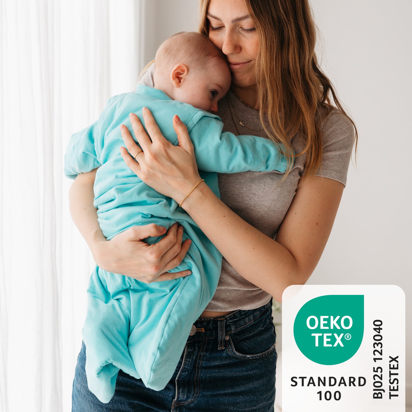 Baby Sleeping Bag - 1.0 TOG_Aqua_OEKOTEX_1201