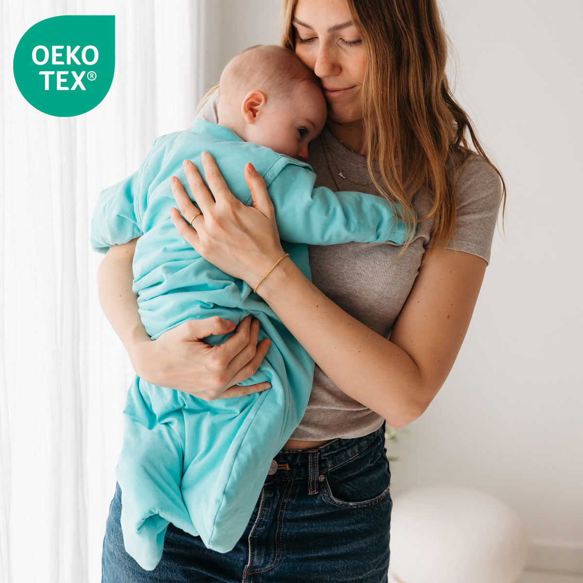Baby Sleeping Bag - 1.0 TOG_Aqua_OEKOTEX_1201