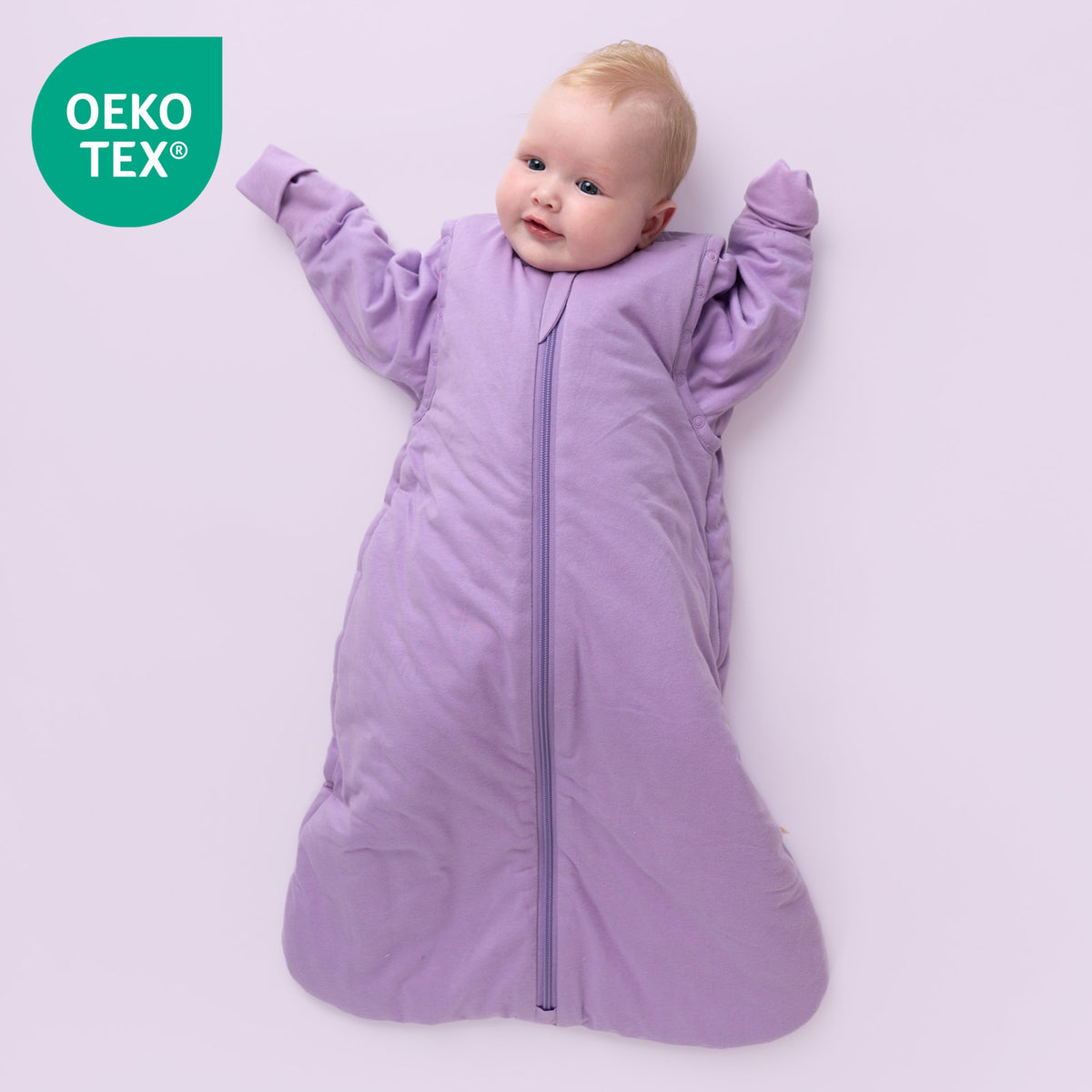 Baby Sleeping Bag - 1.0 TOG_Lilac_OEKOTEX_1201