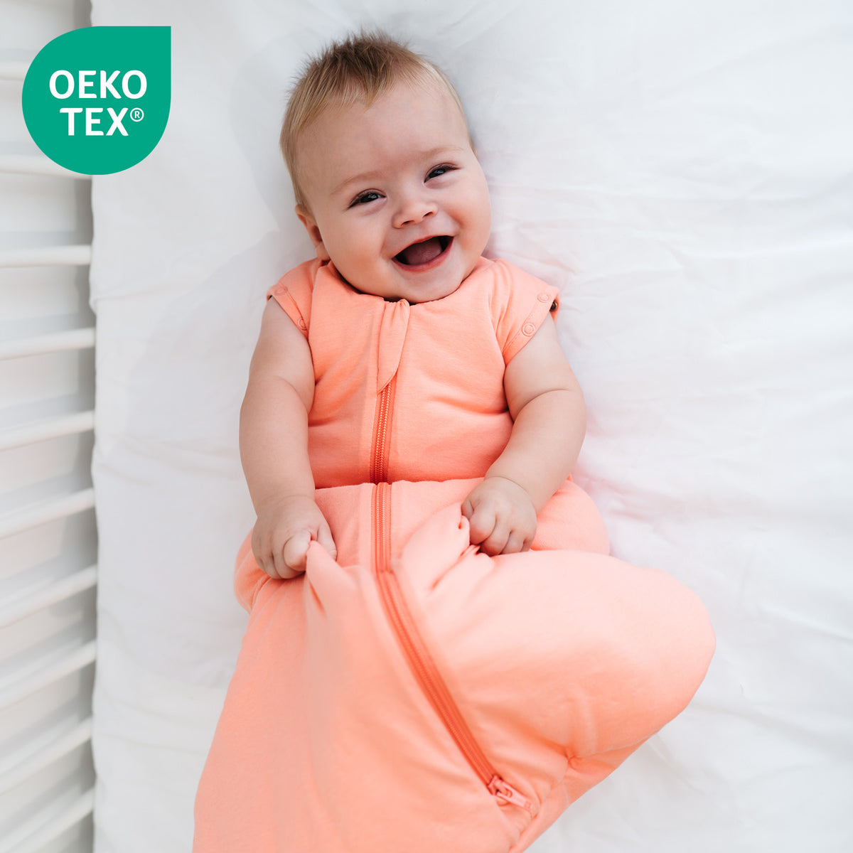 Baby Sleeping Bag - 1.0 TOG_Peach_OEKOTEX_1201