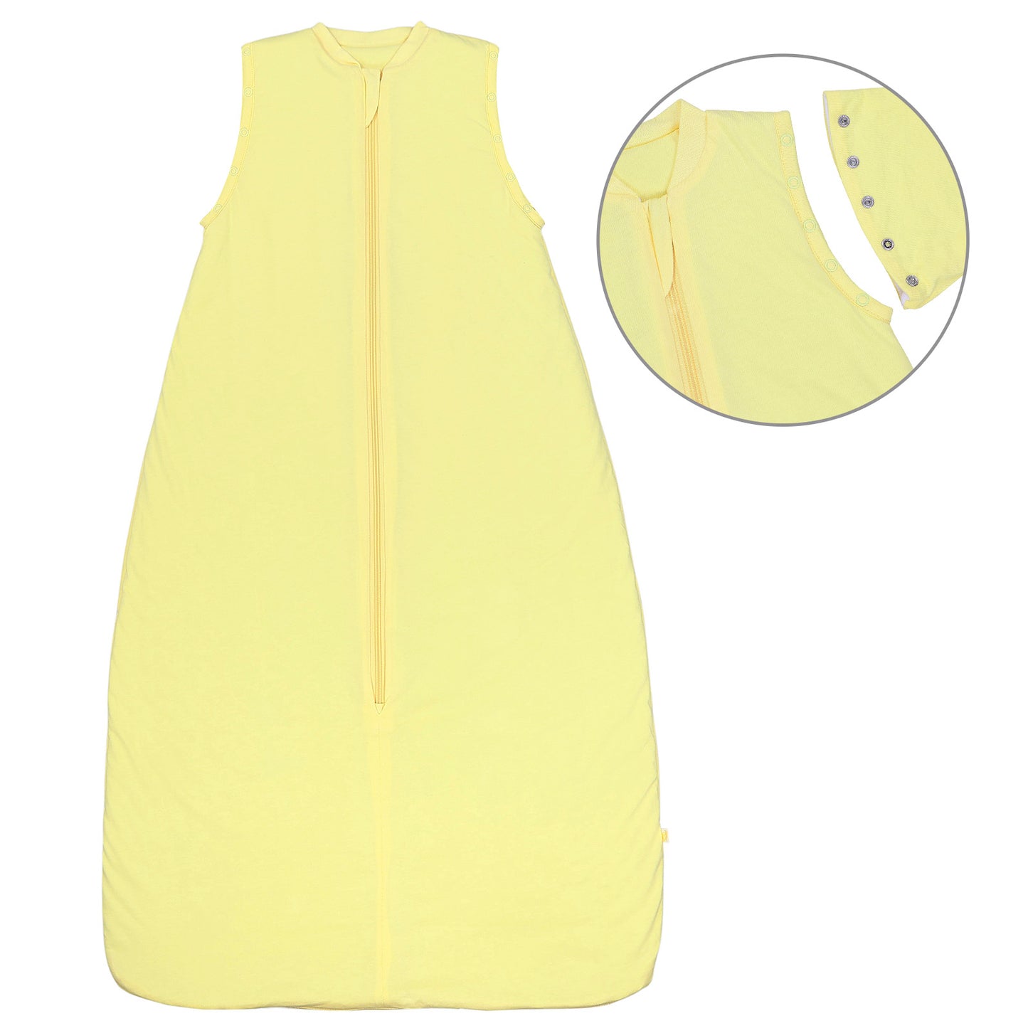 Baby Sleeping Bag - 1.0 TOG_Soft Yellow_Front with armhole_1201