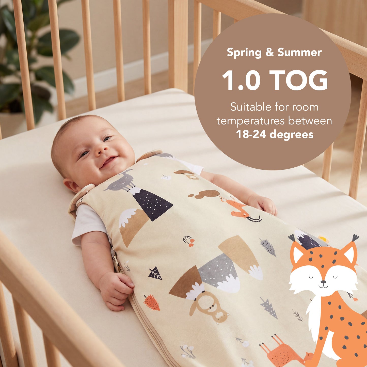 Baby Sleeping Bag - 1.0 TOG_Mountain Animals_TOG_1204