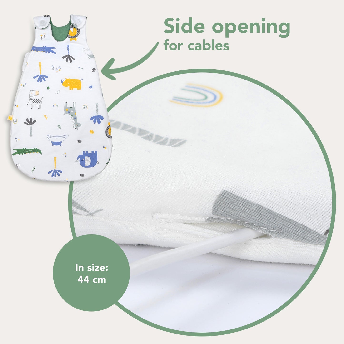 Baby Sleeping Bag - 1.0 TOG_Jungle_detail3_1204