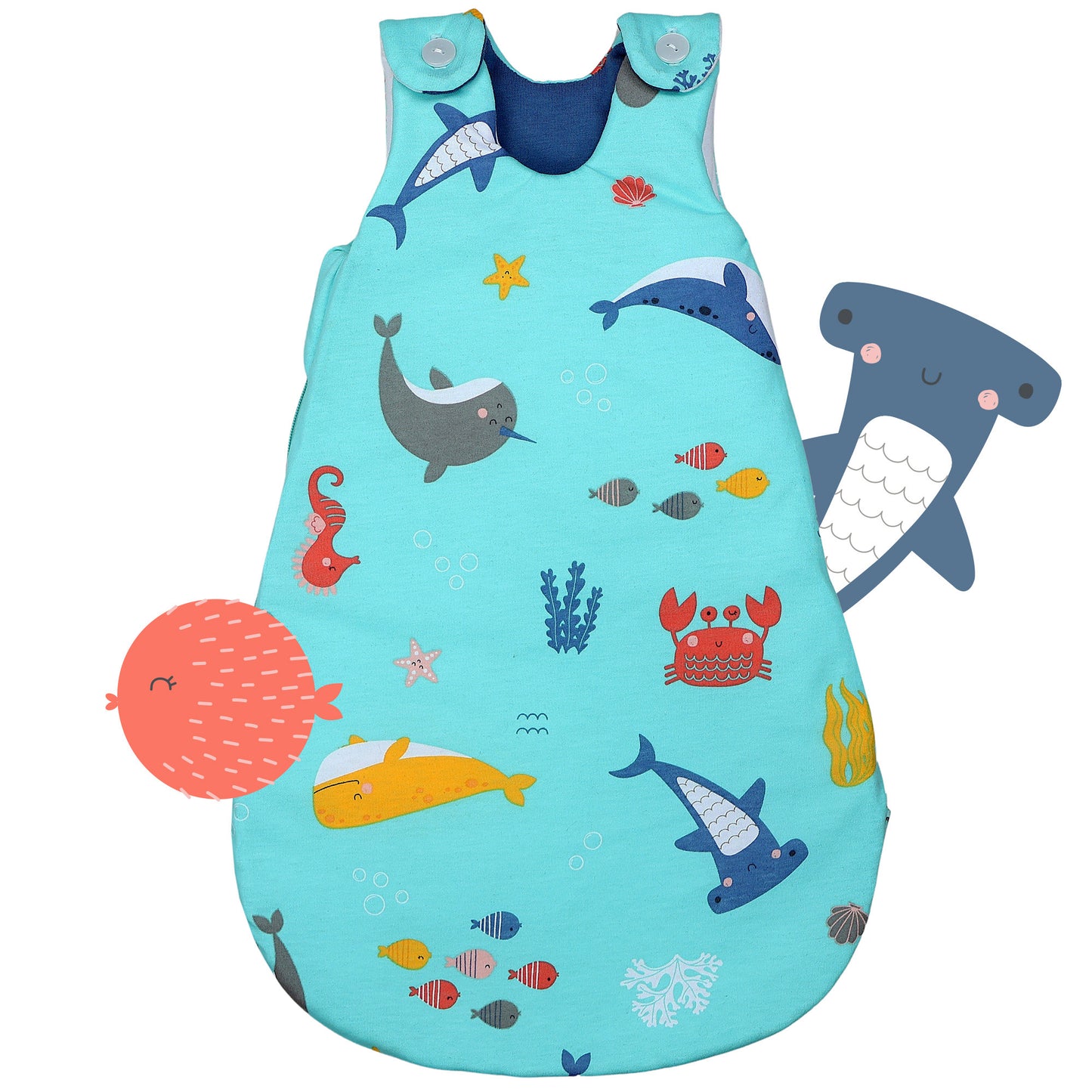 Baby Sleeping Bag - 1.0 TOG_Under the Sea_front_1204