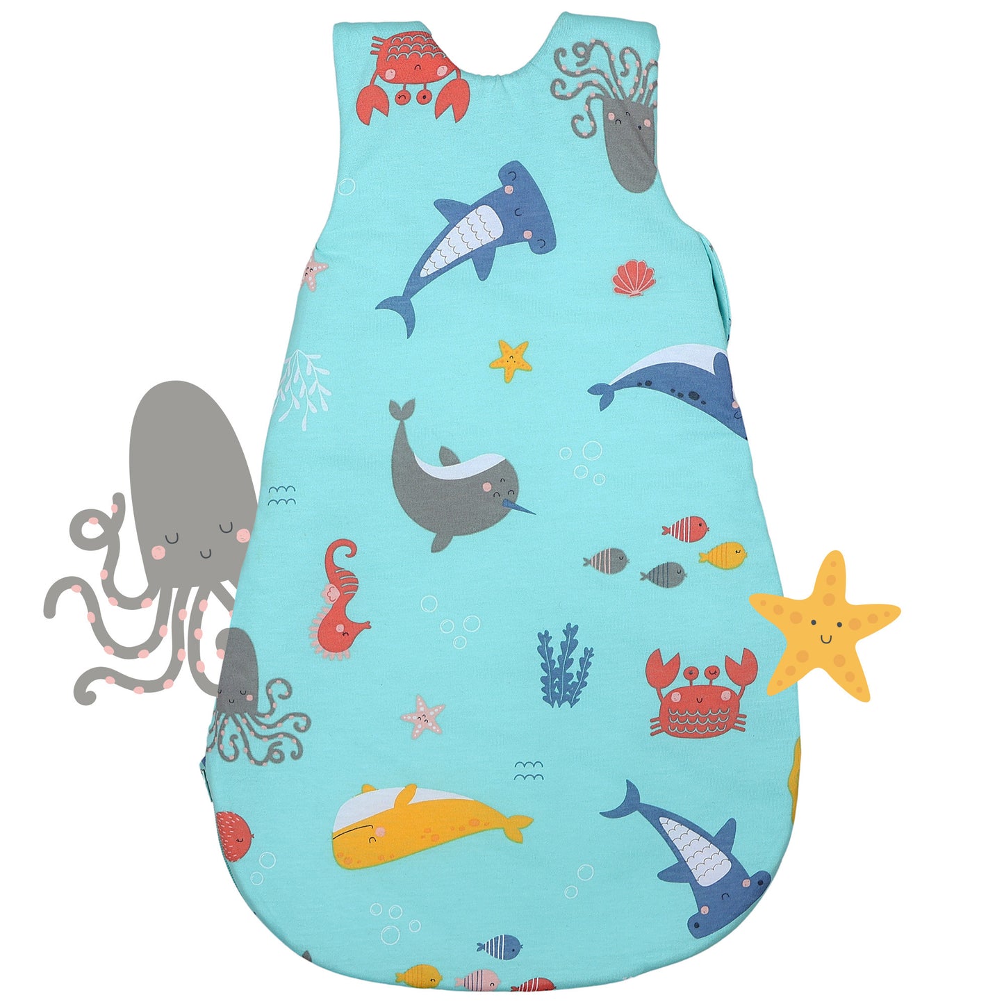 Baby Sleeping Bag - 1.0 TOG_Under the Sea_back_1204