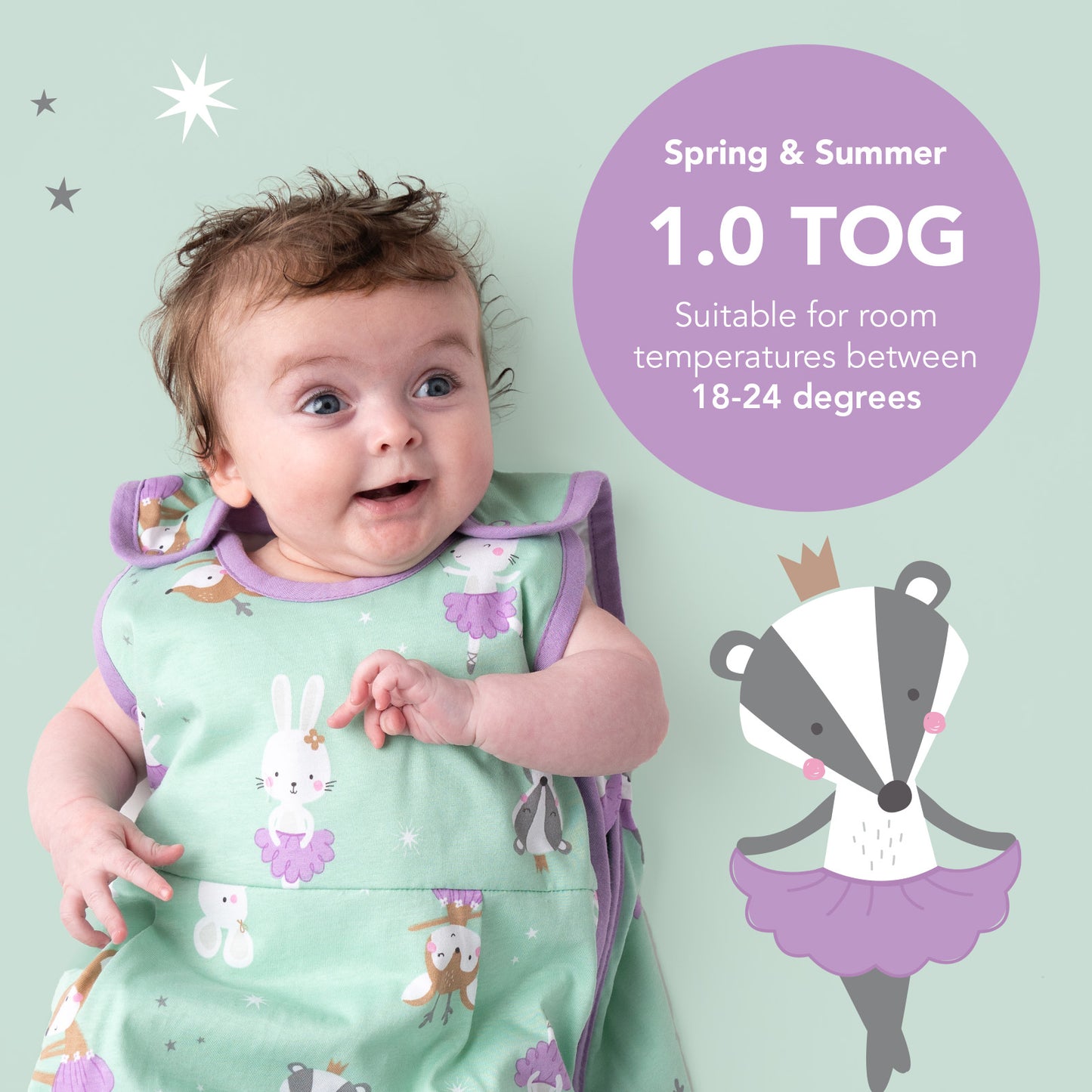 Baby Sleeping Bag - 1.0 TOG_Ballerina_TOG_1204