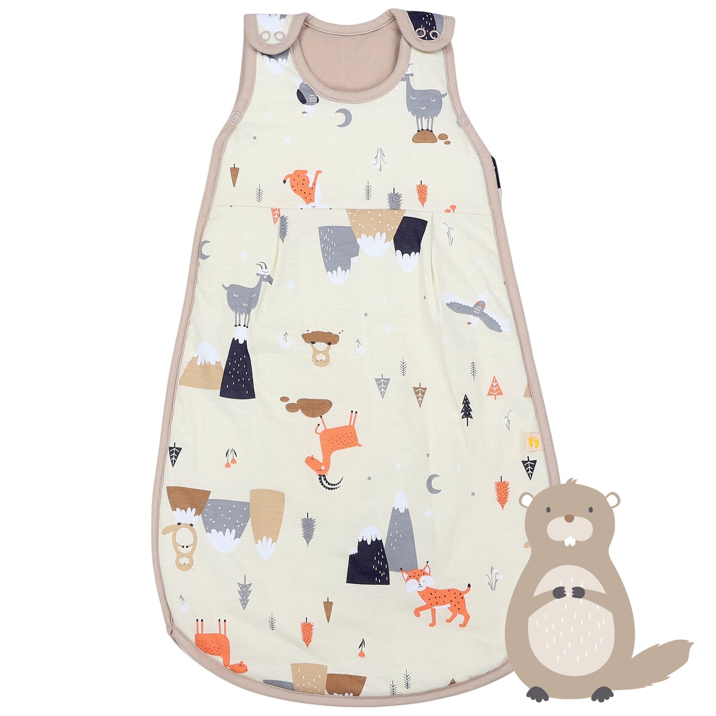Baby Sleeping Bag - 1.0 TOG_Mountain Animals_front_1204