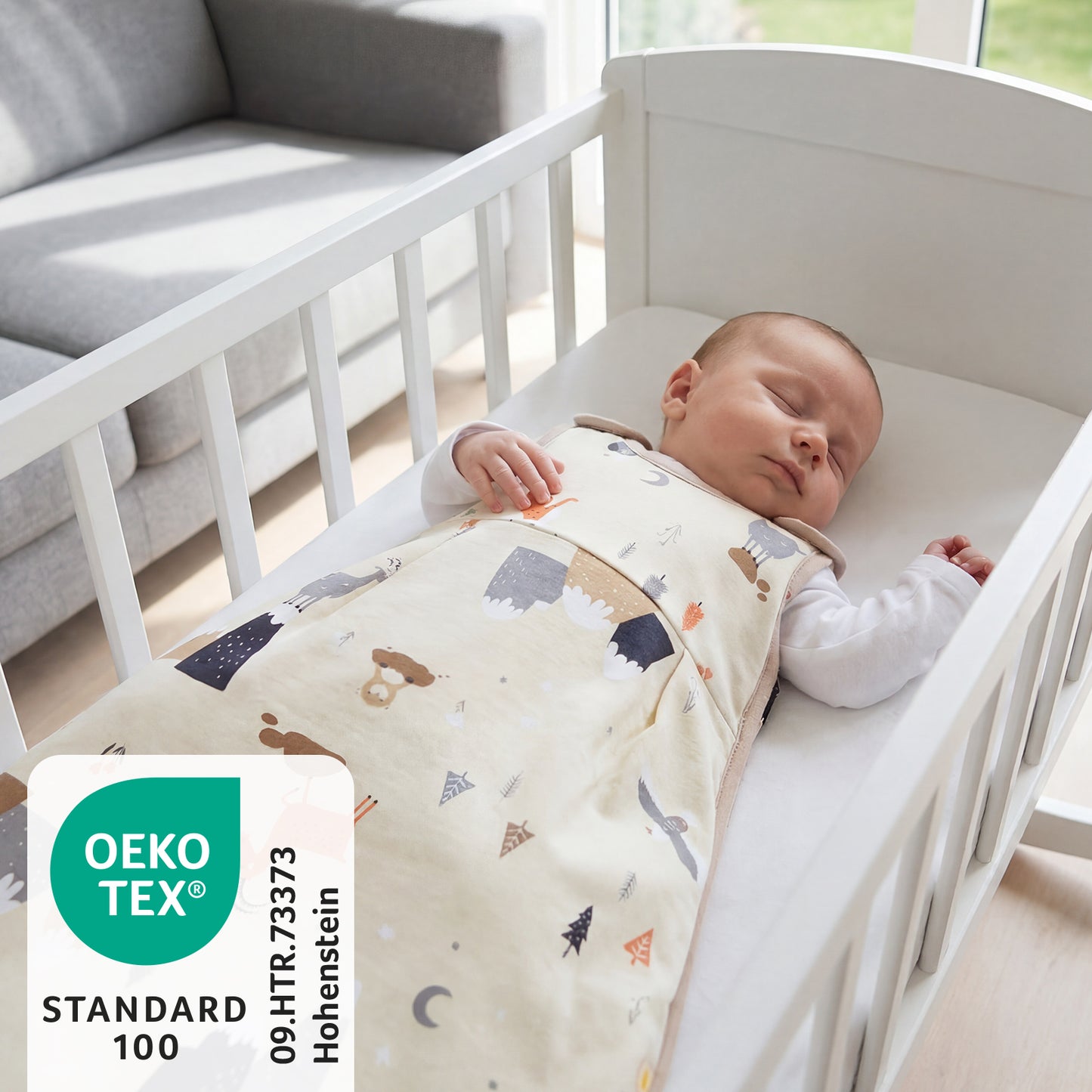 Baby Sleeping Bag - 1.0 TOG_Mountain Animals_OEKOTEX_1204