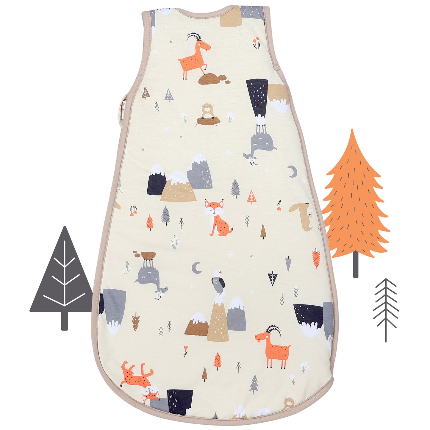 Baby Sleeping Bag - 1.0 TOG_Mountain Animals_back_1204