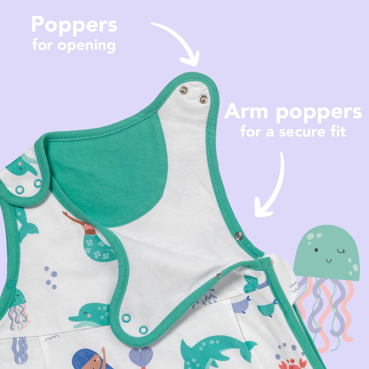 Baby Sleeping Bag - 1.0 TOG_Mermaid_sleeve area_1204