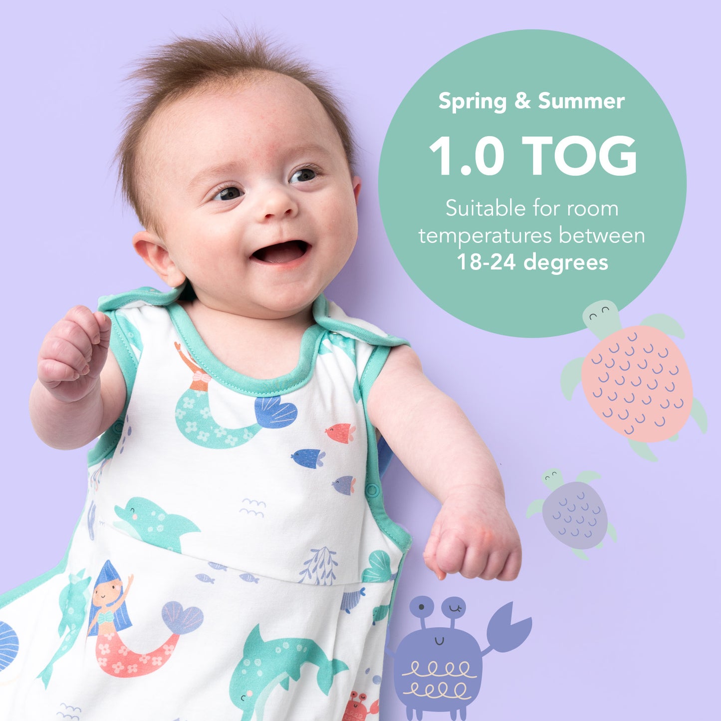 Baby Sleeping Bag - 1.0 TOG_Mermaid_TOG_1204