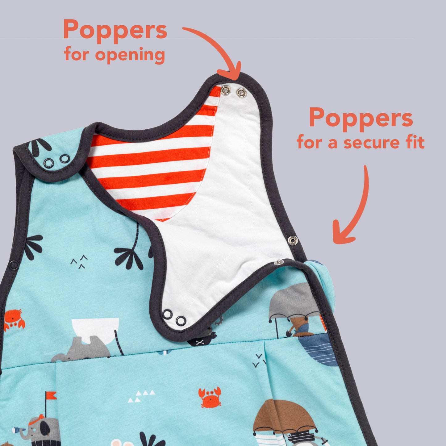 Baby Sleeping Bag - 1.0 TOG_Pirate_sleeve area_1204