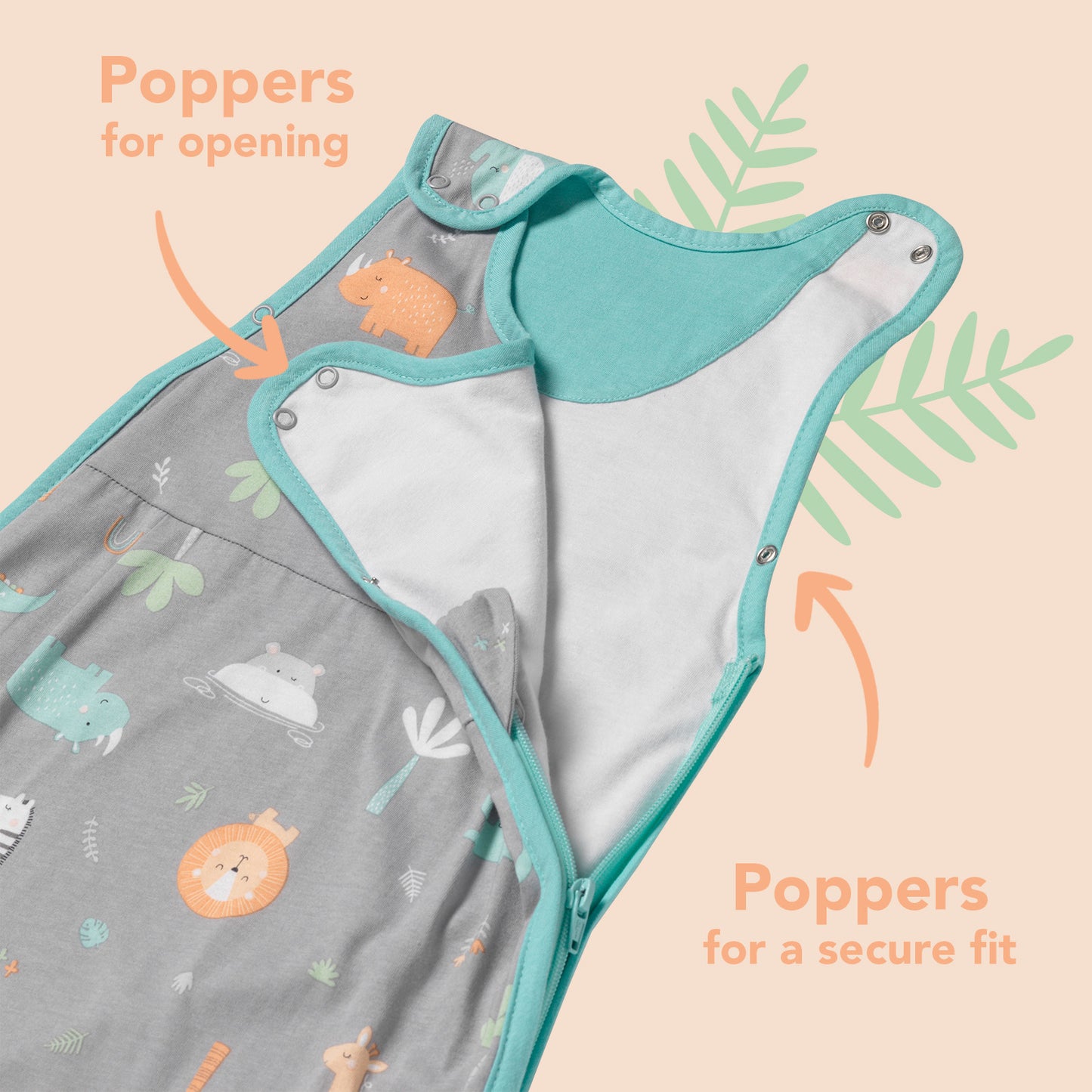 Baby Sleeping Bag - 1.0 TOG_Safari_sleeve area_1204