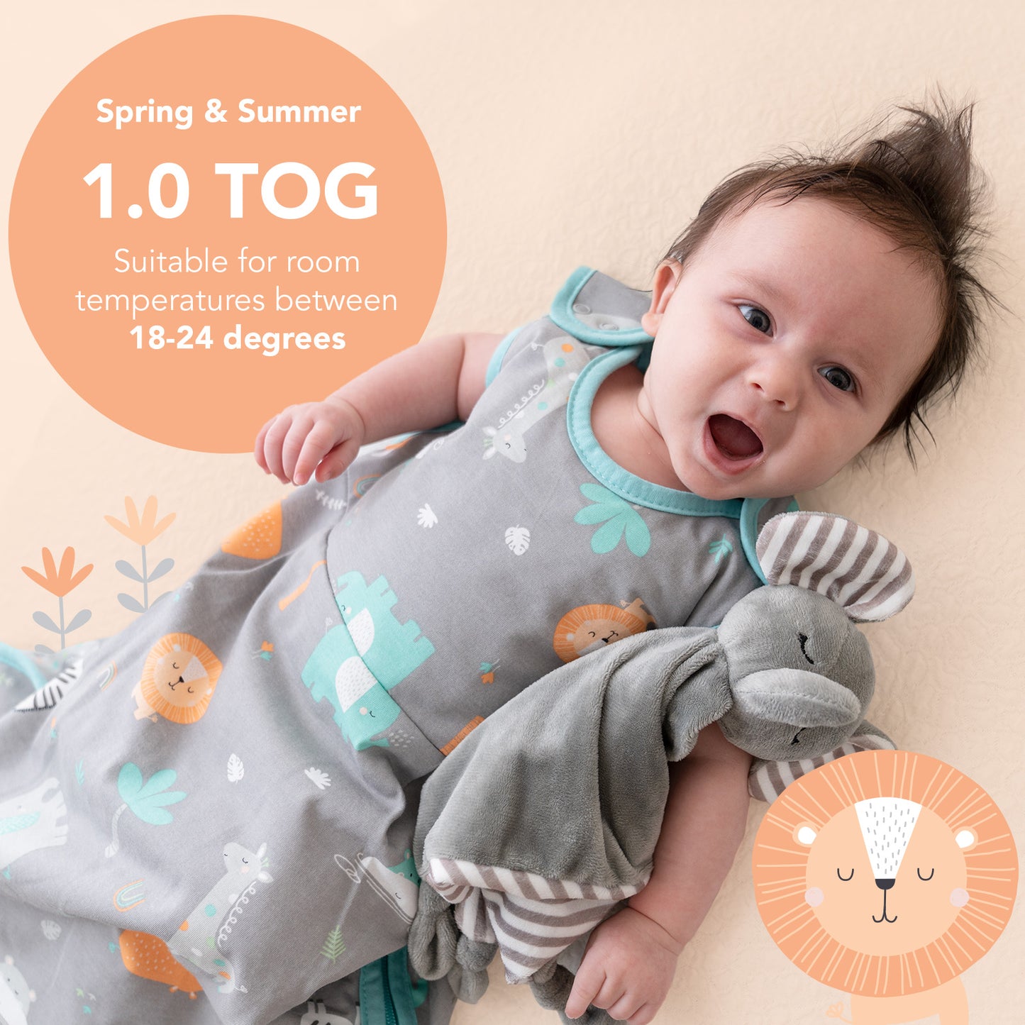 Baby Sleeping Bag - 1.0 TOG_Safari_TOG_1204