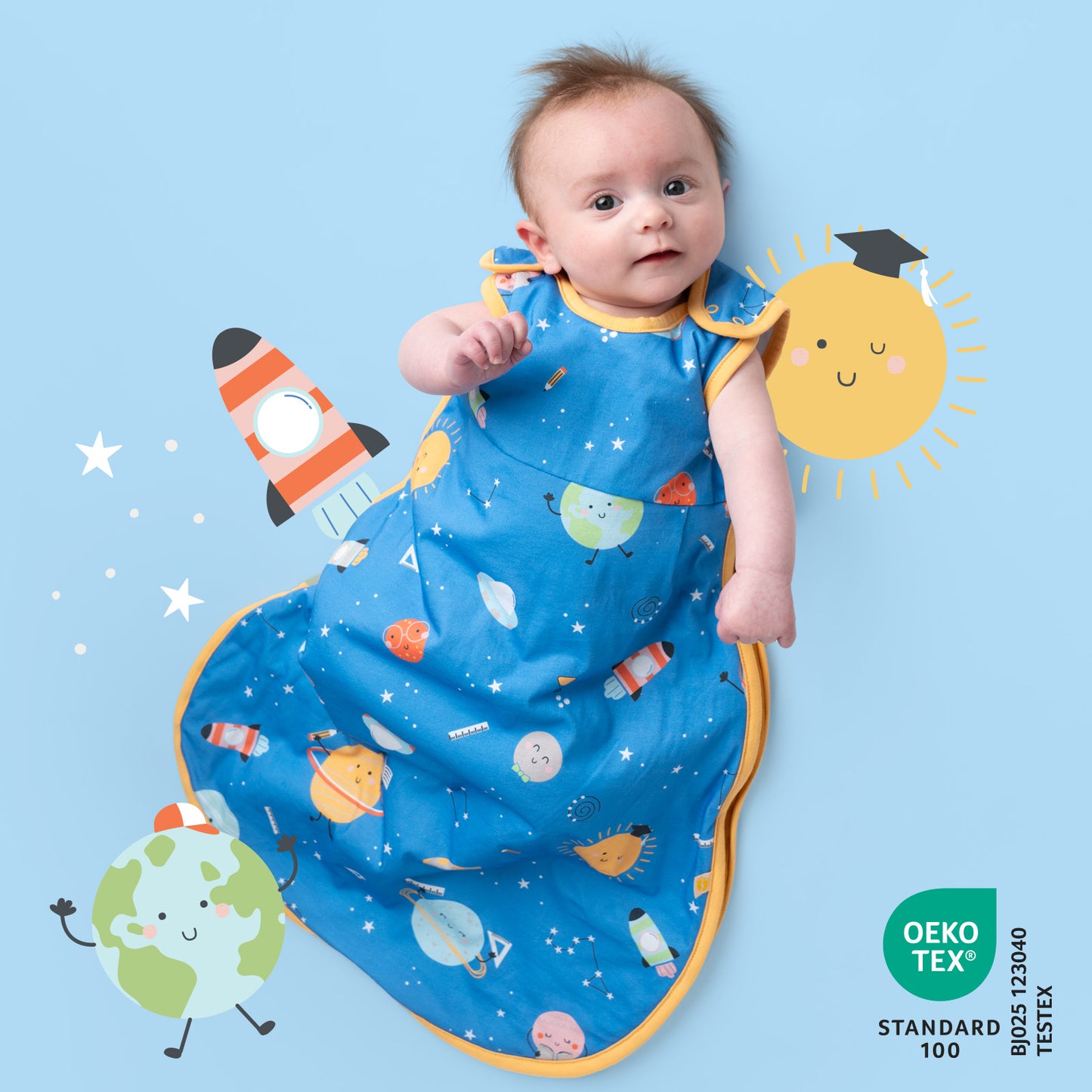Baby Sleeping Bag - 1.0 TOG_Space_OEKOTEX_1204