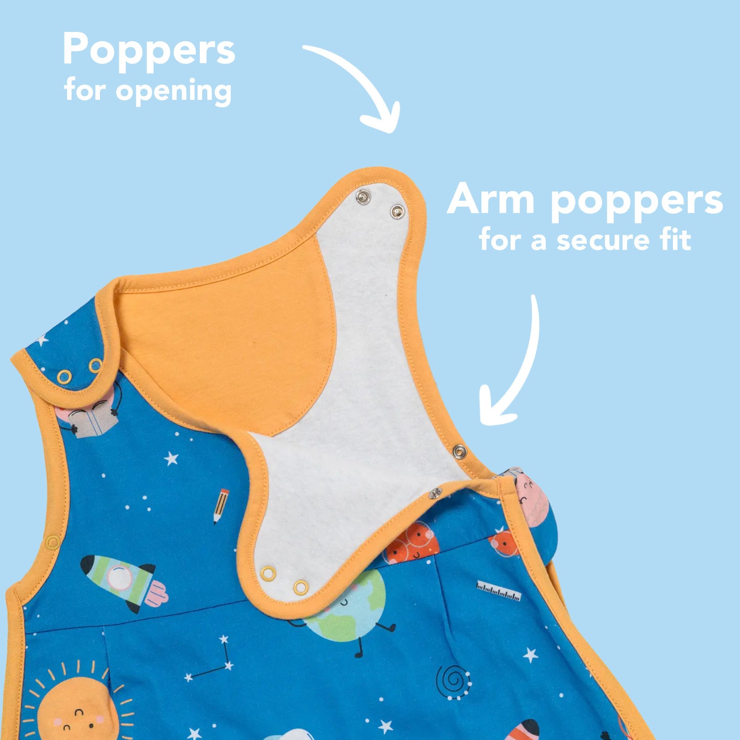 Baby Sleeping Bag - 1.0 TOG_Space_sleeve area_1204