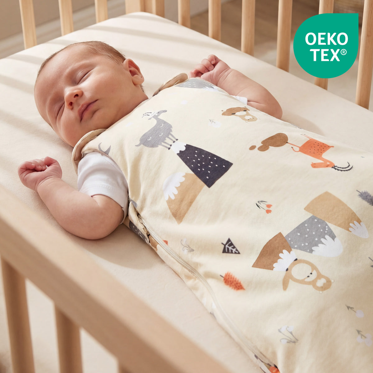 Baby Sleeping Bag - 2.5 TOG_Mountain Animals_OEKOTEX_1205
