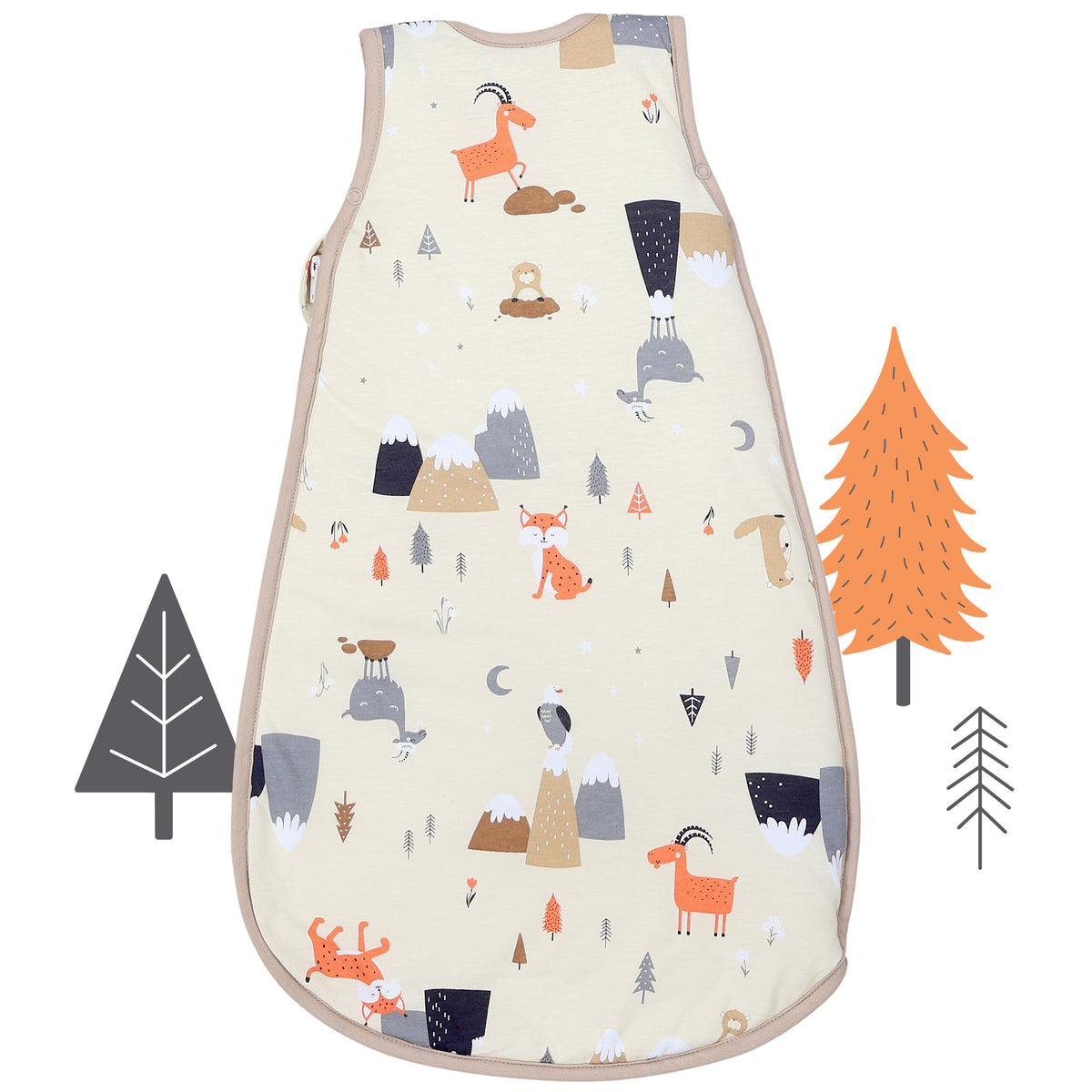Baby Sleeping Bag - 2.5 TOG_Mountain Animals_back_1205