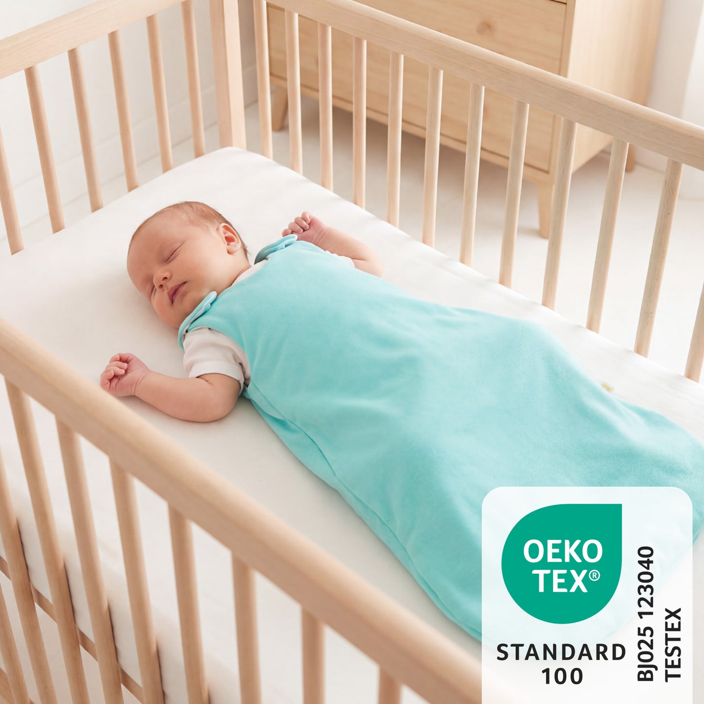 Baby Sleeping Bag - 1.0 TOG_Aqua_OEKOTEX_1206