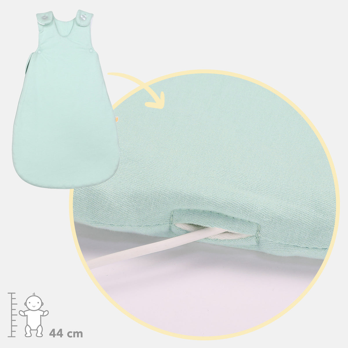Baby Sleeping Bag - 1.0 TOG_Sage_detail3_1206