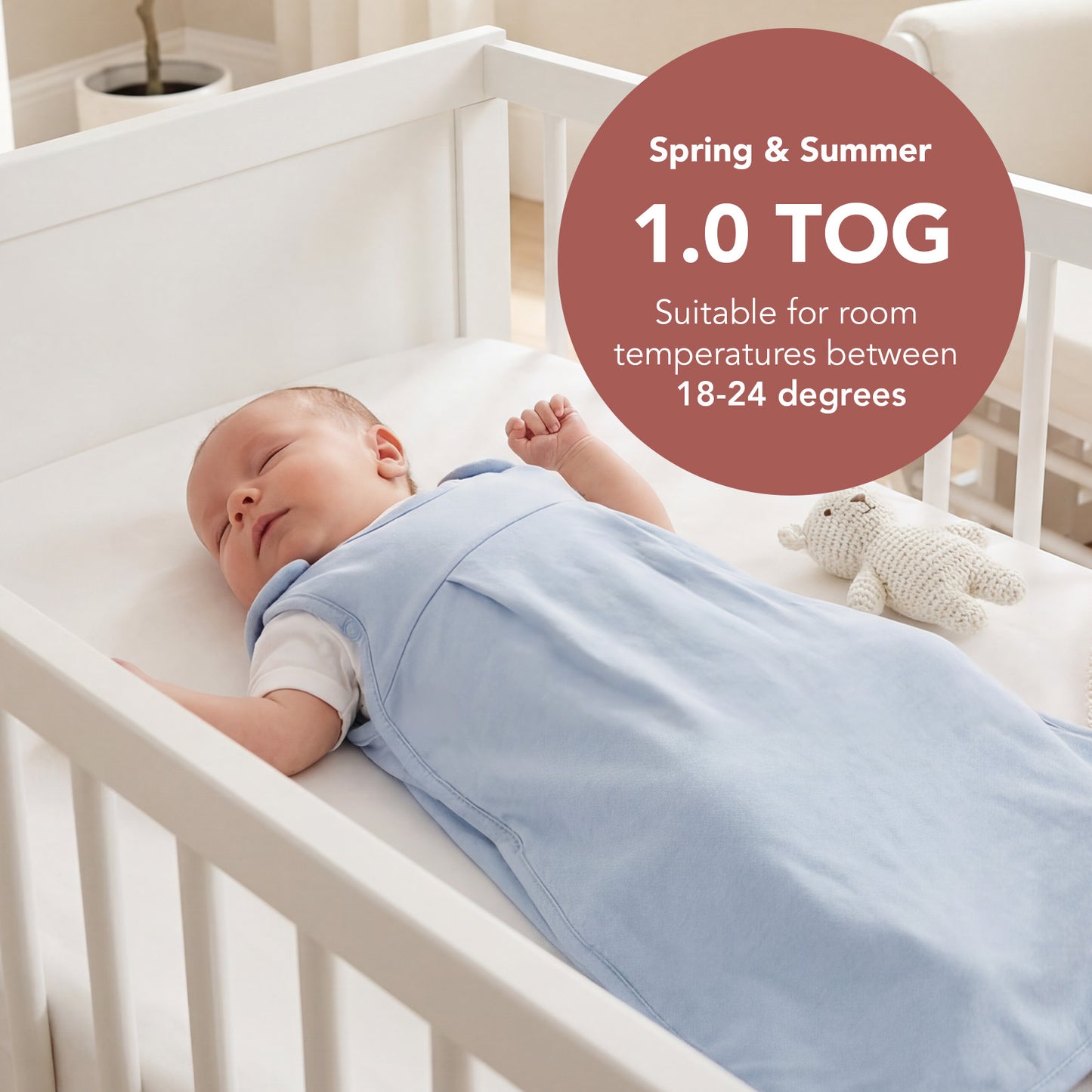 Baby Sleeping Bag - 1.0 TOG_Powder Blue_TOG_1206