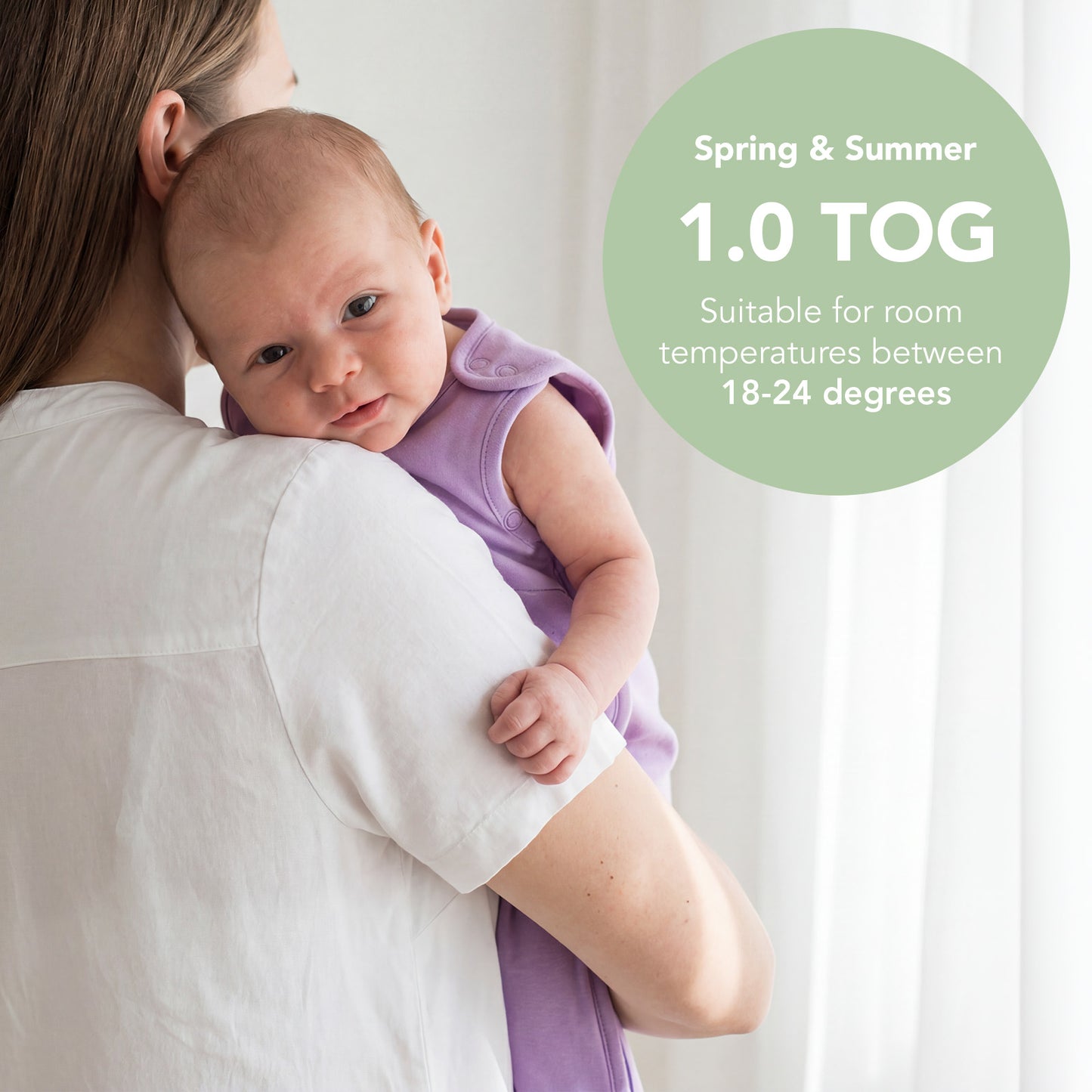 Baby Sleeping Bag - 1.0 TOG_Lilac_TOG_1206