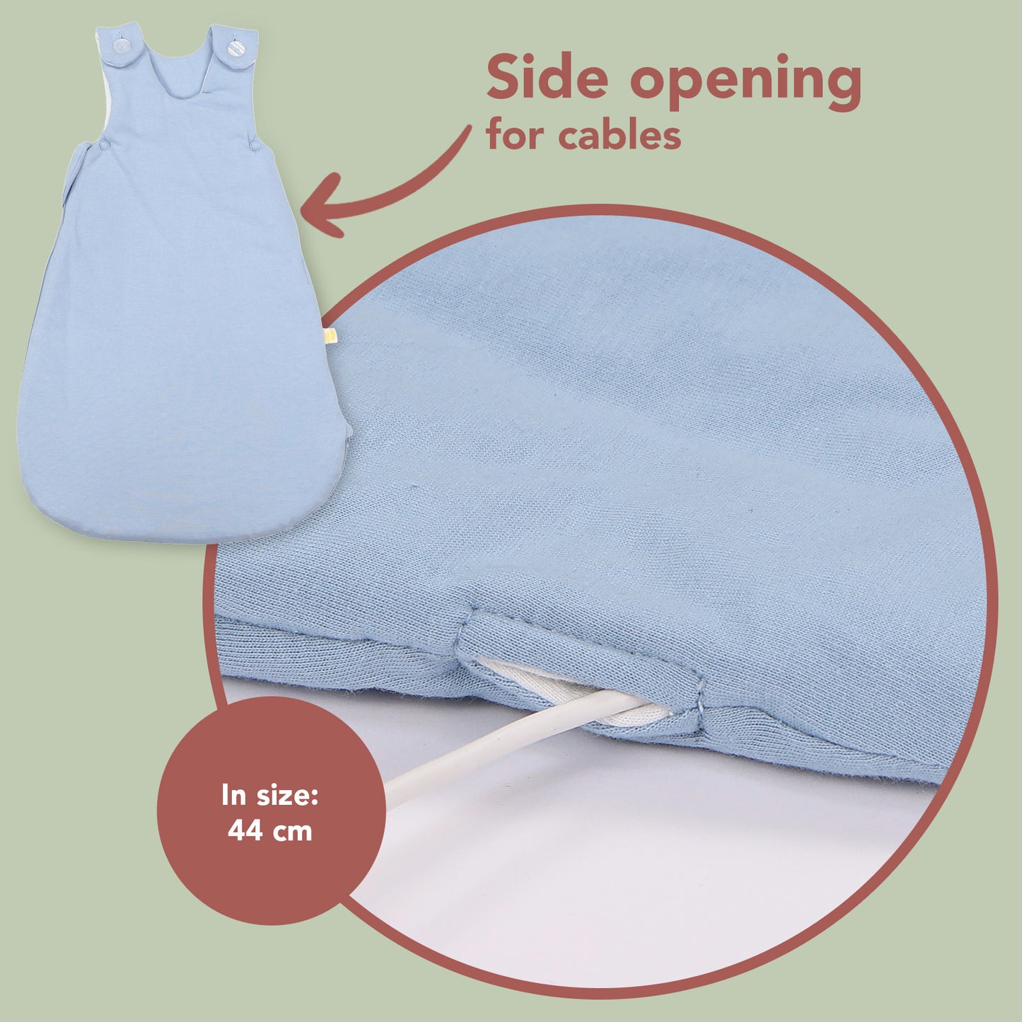 Baby Sleeping Bag - 2.5 TOG_Powder Blue_detail3_1207