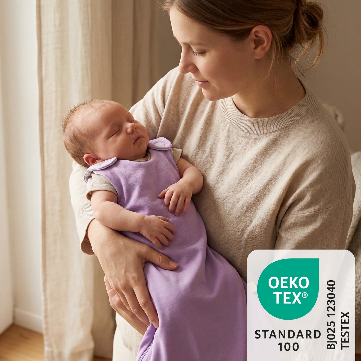 Baby Sleeping Bag - 2.5 TOG_Lilac_OEKOTEX_1207