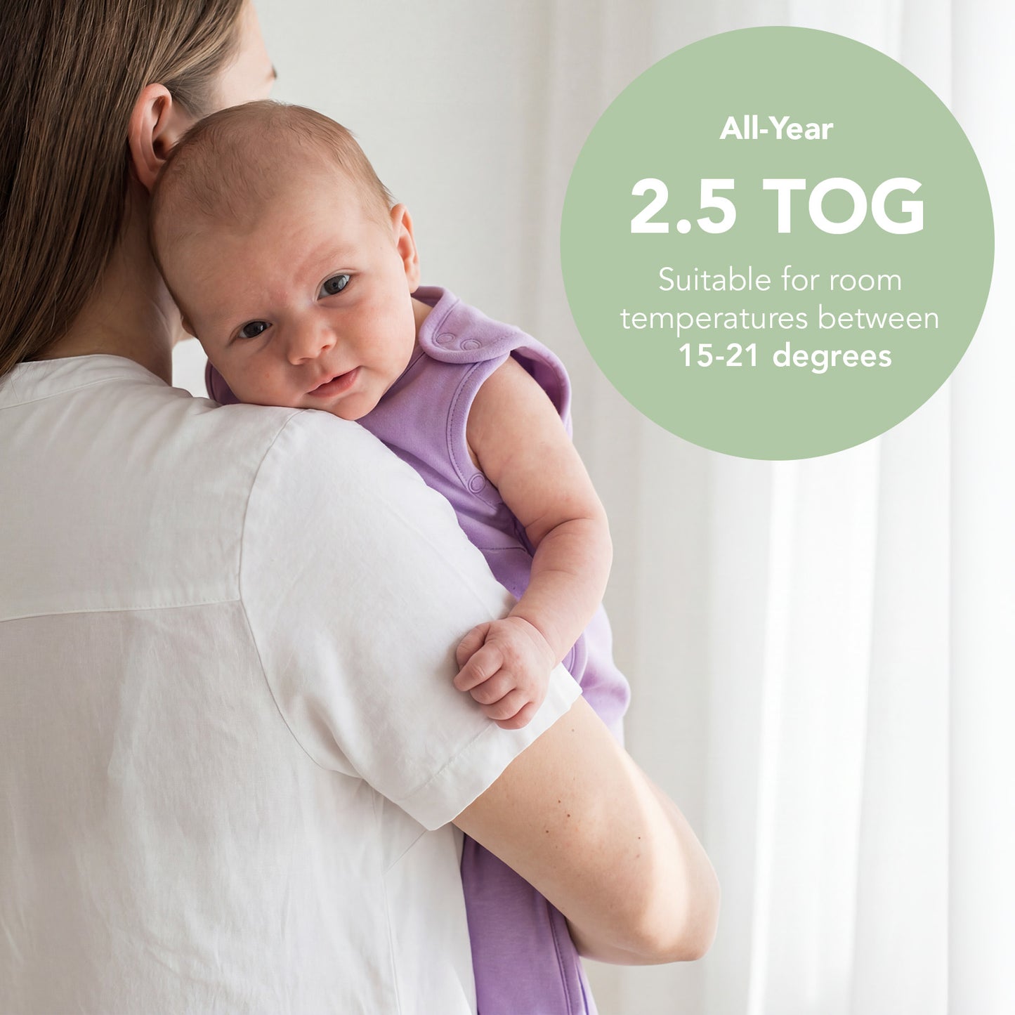 Baby Sleeping Bag - 2.5 TOG_Lilac_TOG_1207