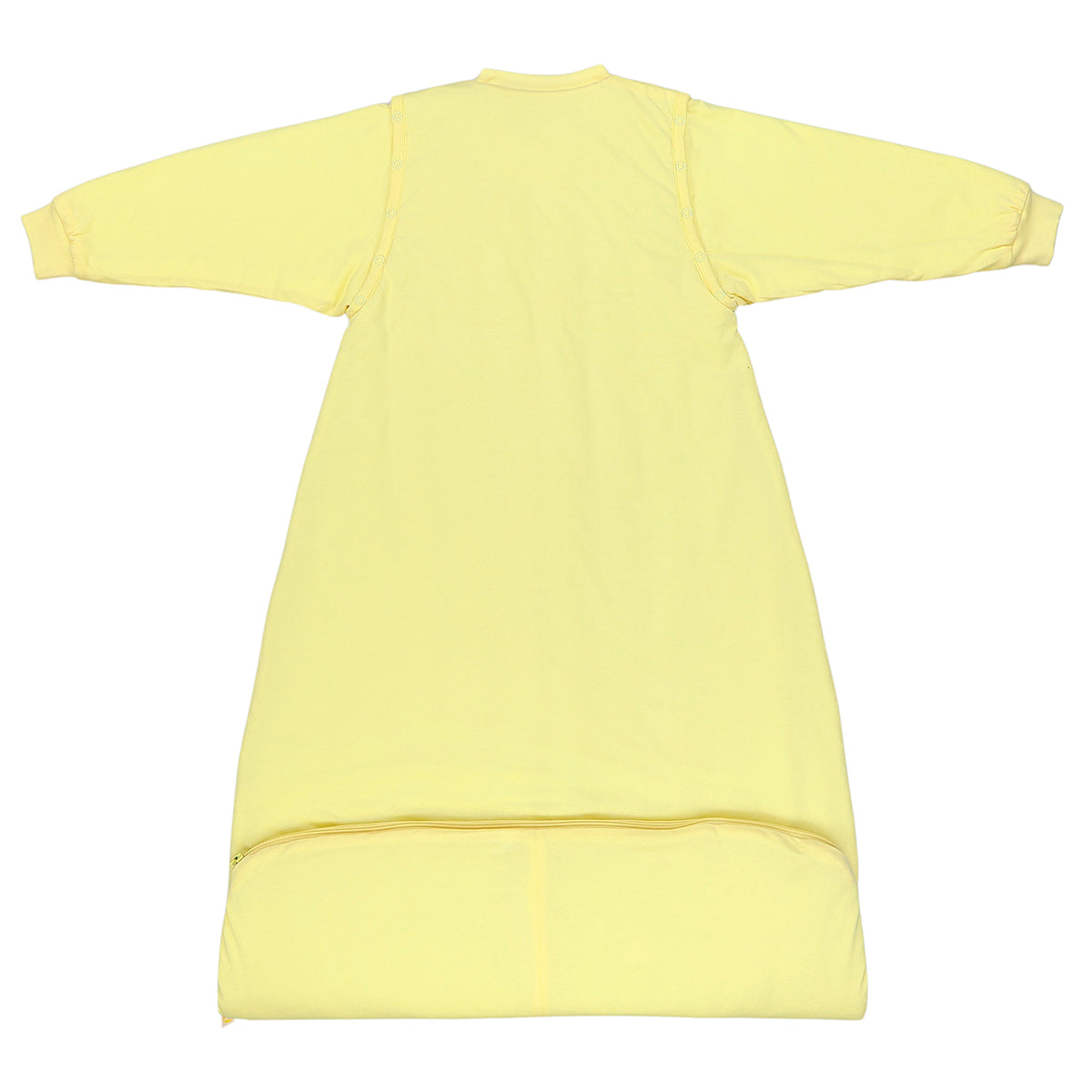 Long Sleeve Baby Sleeping Bag - 3.5 TOG_Soft Yellow_back_1210