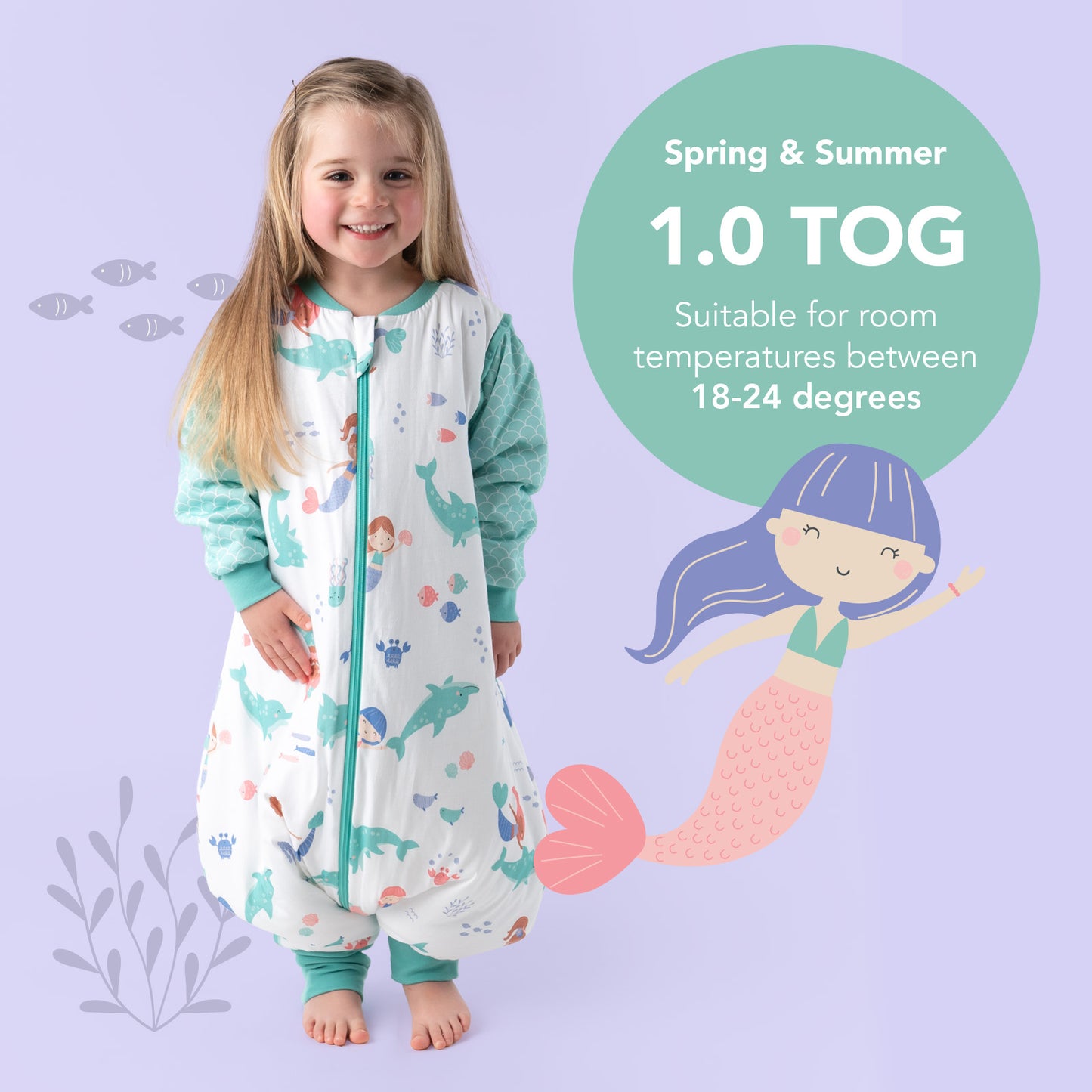 Sleeping Bag with Feet, Foldable Feet Covers & Sleeves - 1.0 TOG