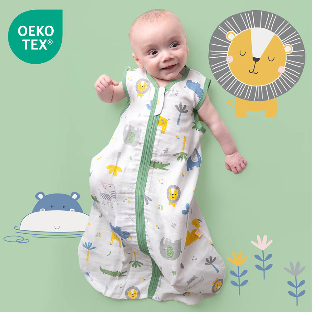 Muslin Baby Sleeping Bag - 0.5 TOG_Jungle_OEKOTEX_415