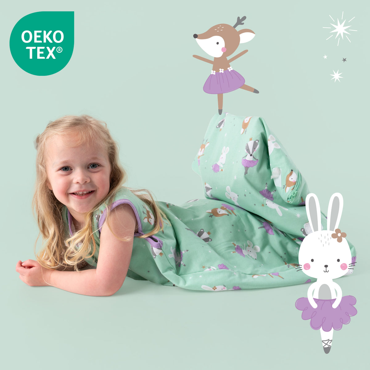 Baby Sleeping Bag - 1.0 TOG_Ballerina_OEKOTEX_420