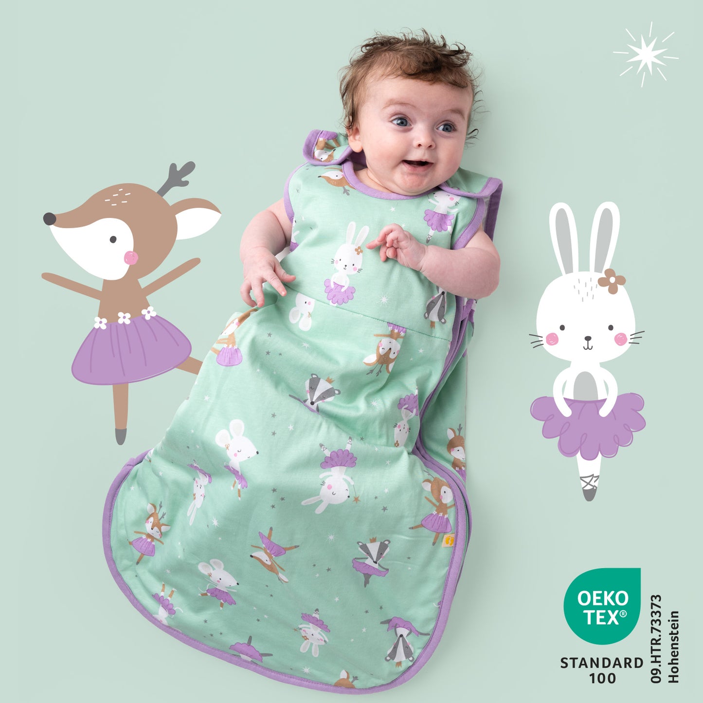 Baby Sleeping Bag - 1.0 TOG_Ballerina_OEKOTEX_420