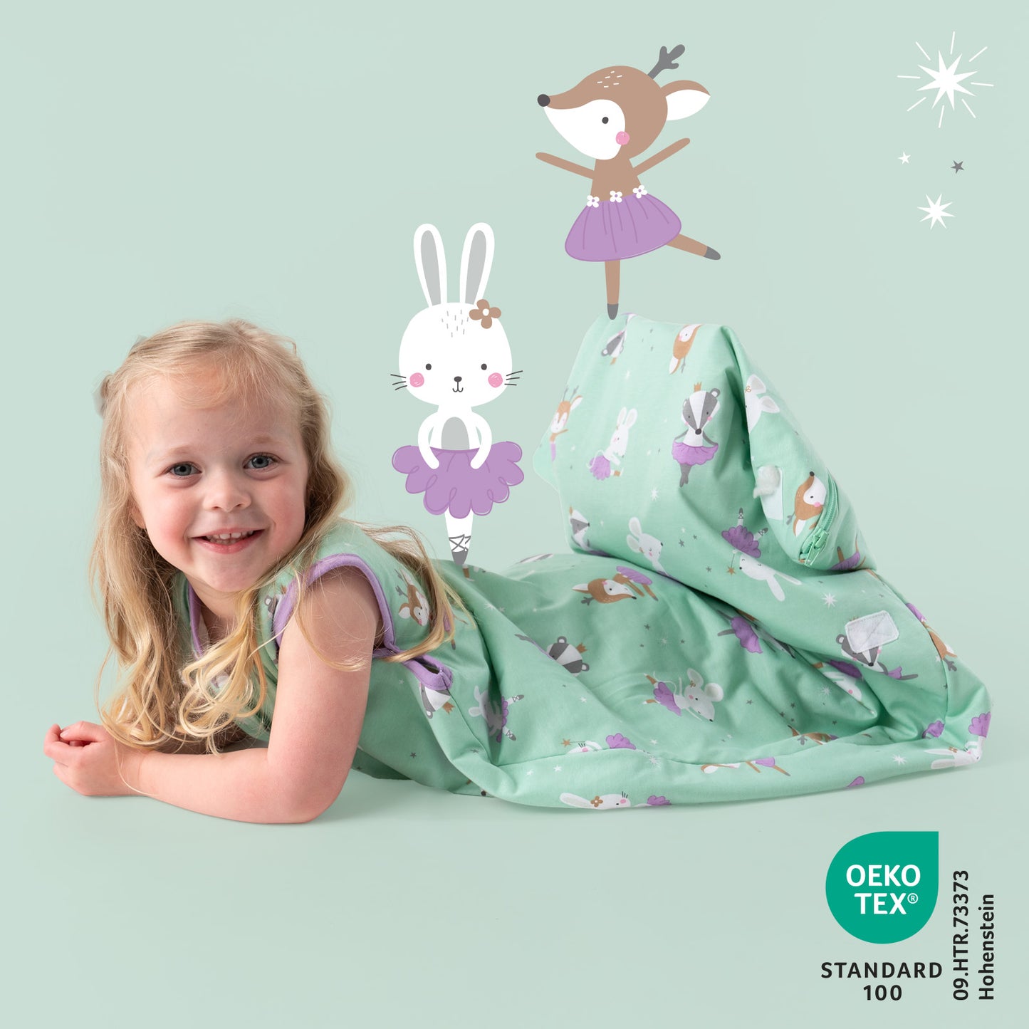 Baby Sleeping Bag - 1.0 TOG_Ballerina_OEKOTEX_420