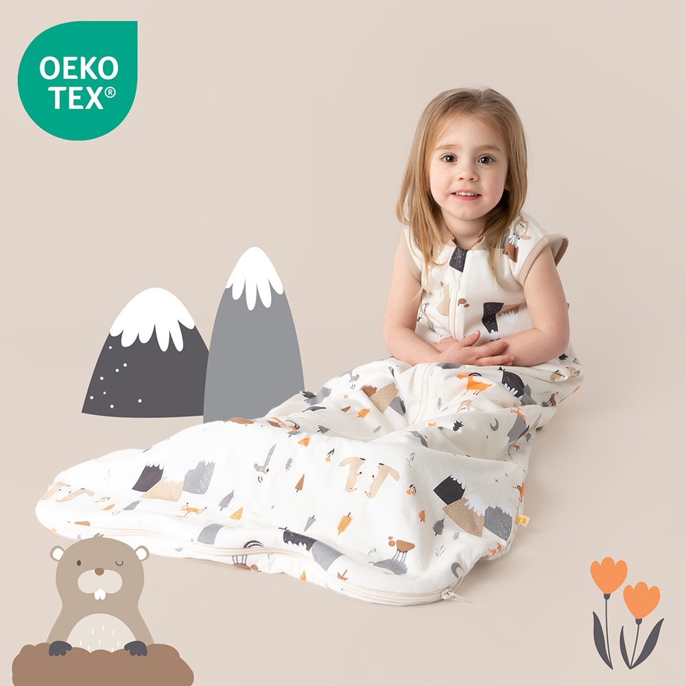 Baby Sleeping Bag - 1.0 TOG_Mountain Animals_OEKOTEX_420