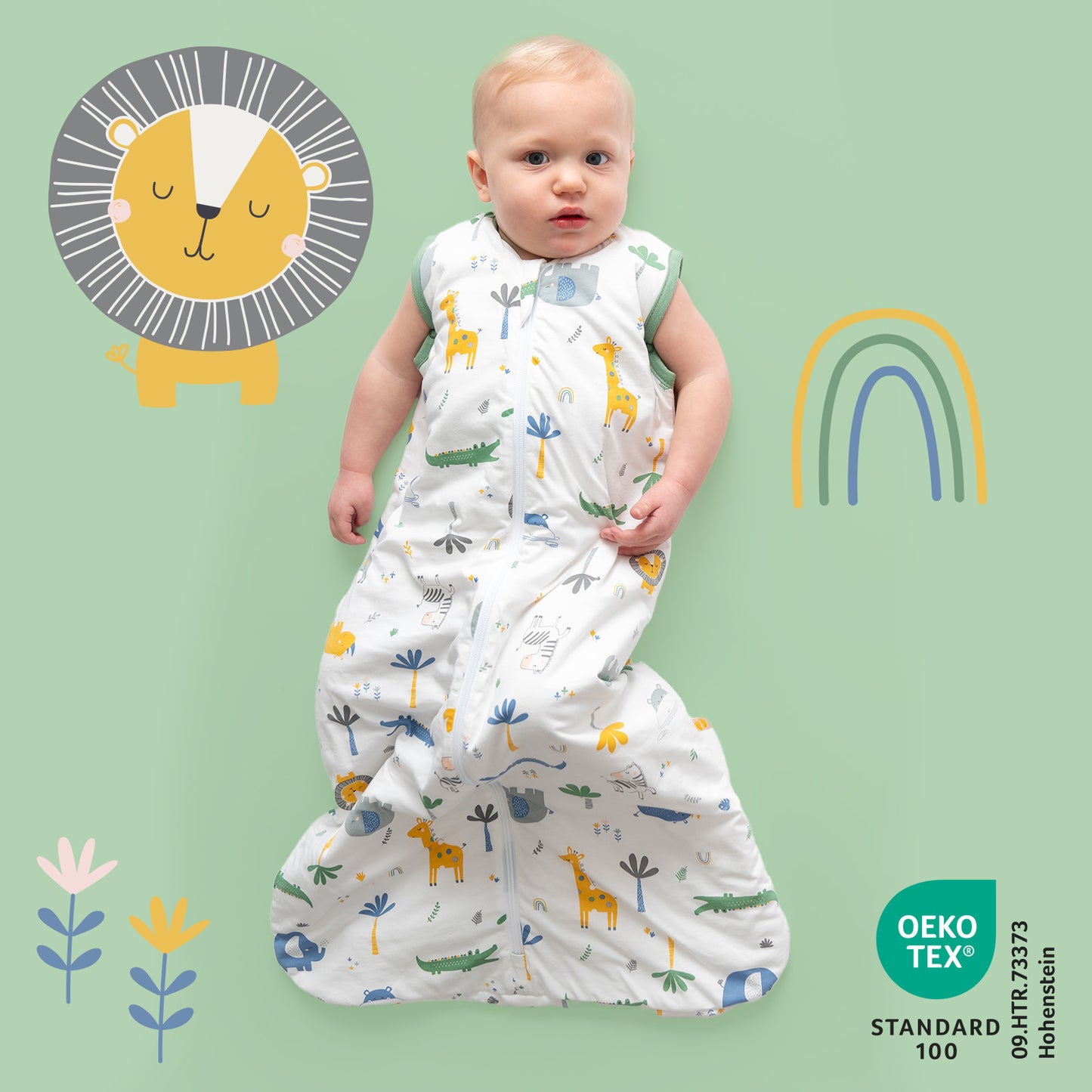 Baby Sleeping Bag - 1.0 TOG_Jungle_OEKOTEX_420