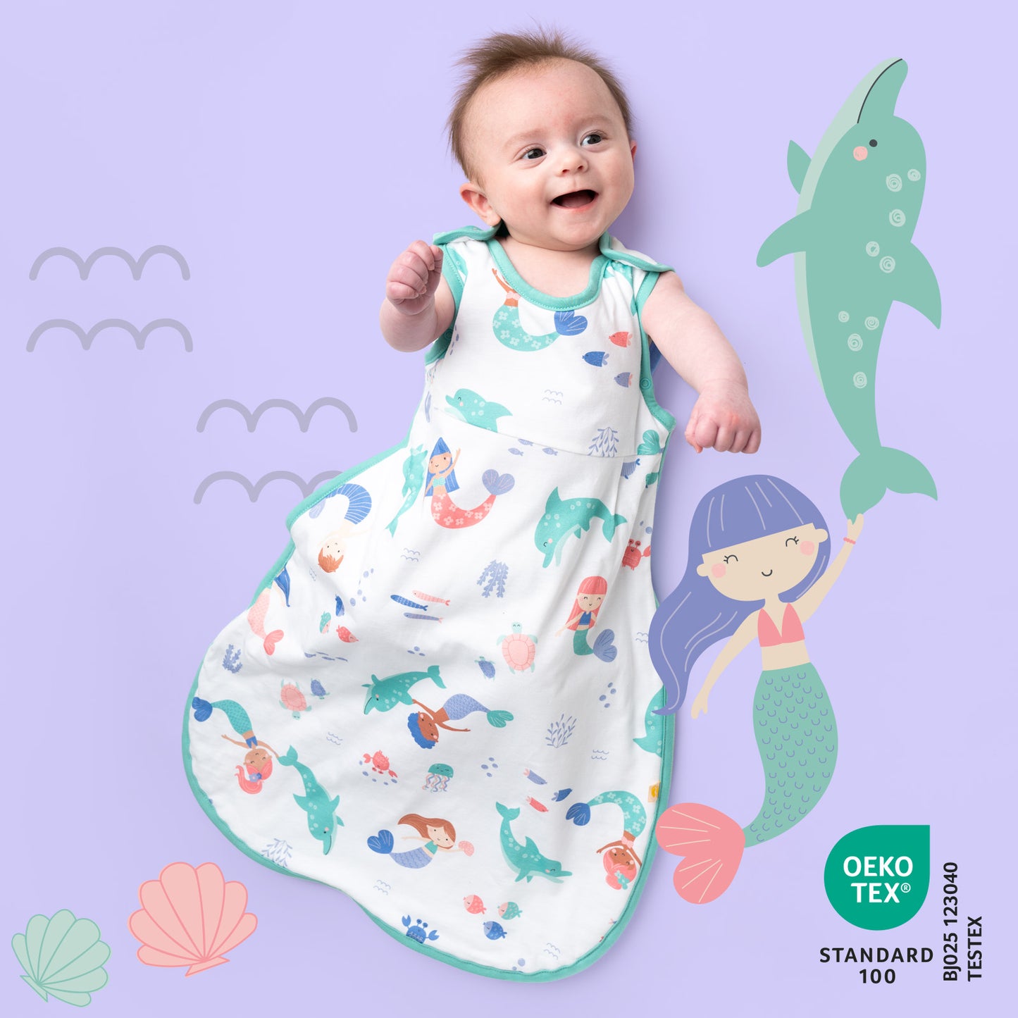 Baby Sleeping Bag - 1.0 TOG_Mermaid_OEKOTEX_420