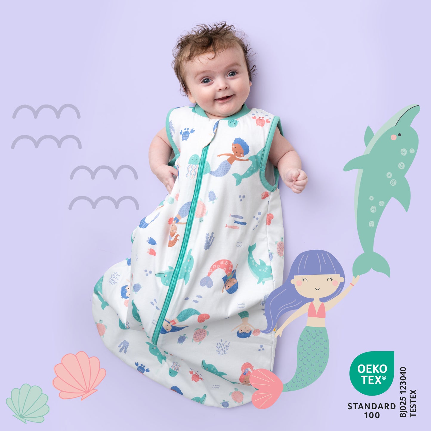 Baby Sleeping Bag - 1.0 TOG_Mermaid_OEKOTEX_420