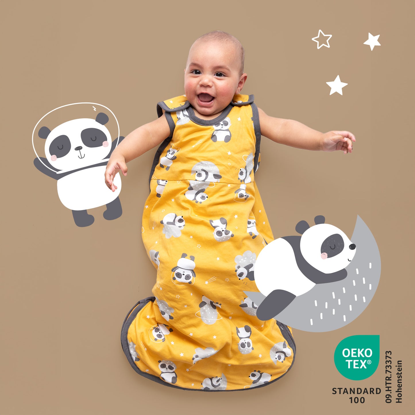 Baby Sleeping Bag - 1.0 TOG_Panda_OEKOTEX_420
