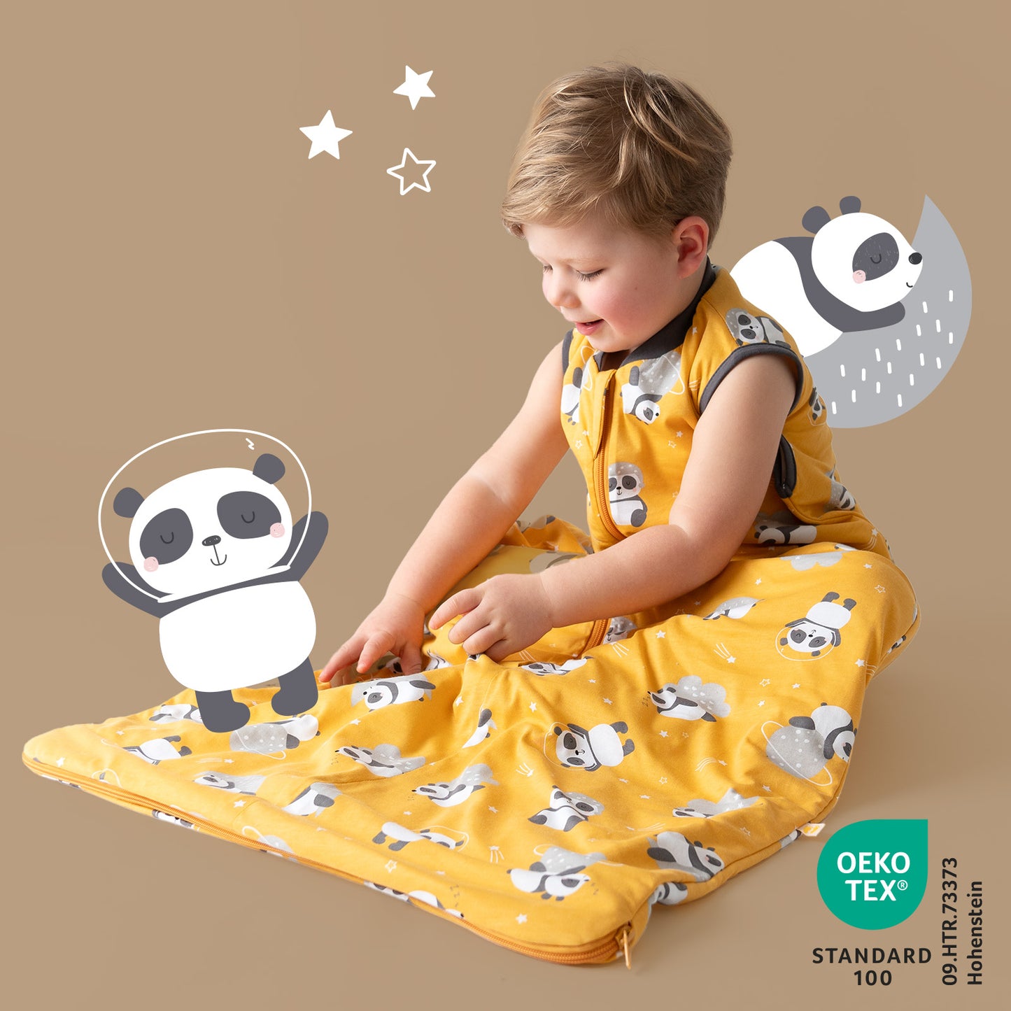 Baby Sleeping Bag - 1.0 TOG_Panda_OEKOTEX_420