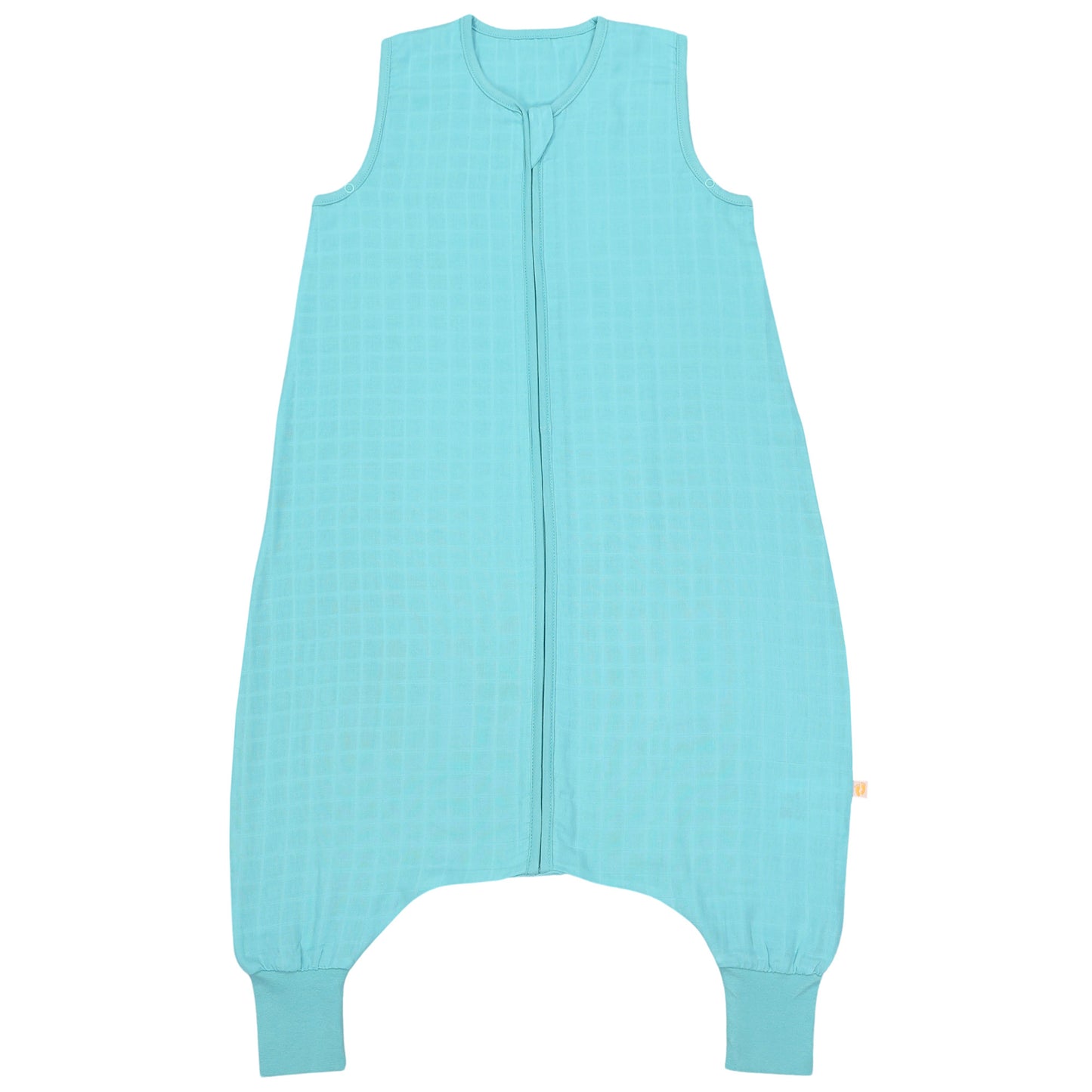 Muslin Sleeping Bag with Feet - 0.5 Tog_Aqua_1_422