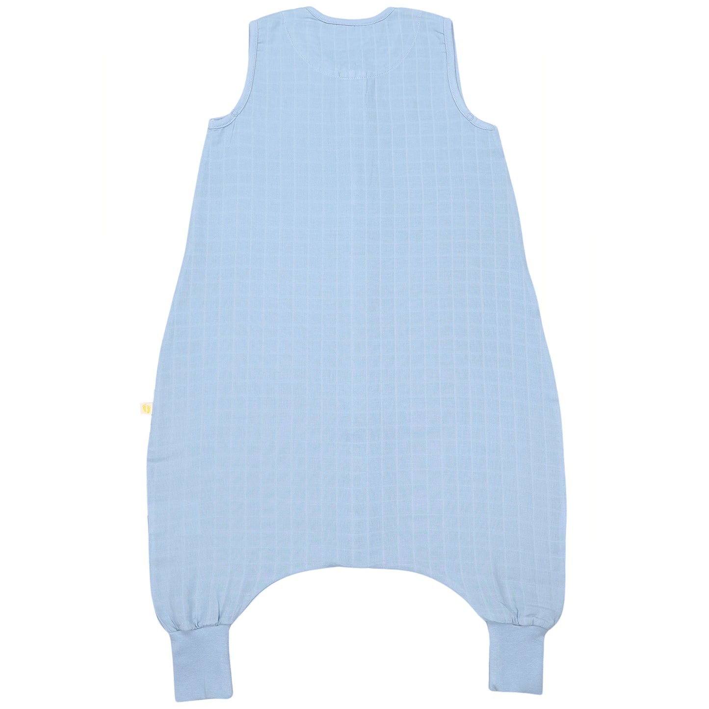 Muslin Sleeping Bag with Feet - 0.5 Tog_Powder Blue_6_422