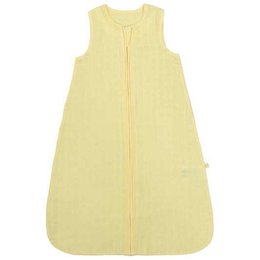 Plain Muslin Sleeping Bag - 0.5 Tog_Soft Yellow_1_423