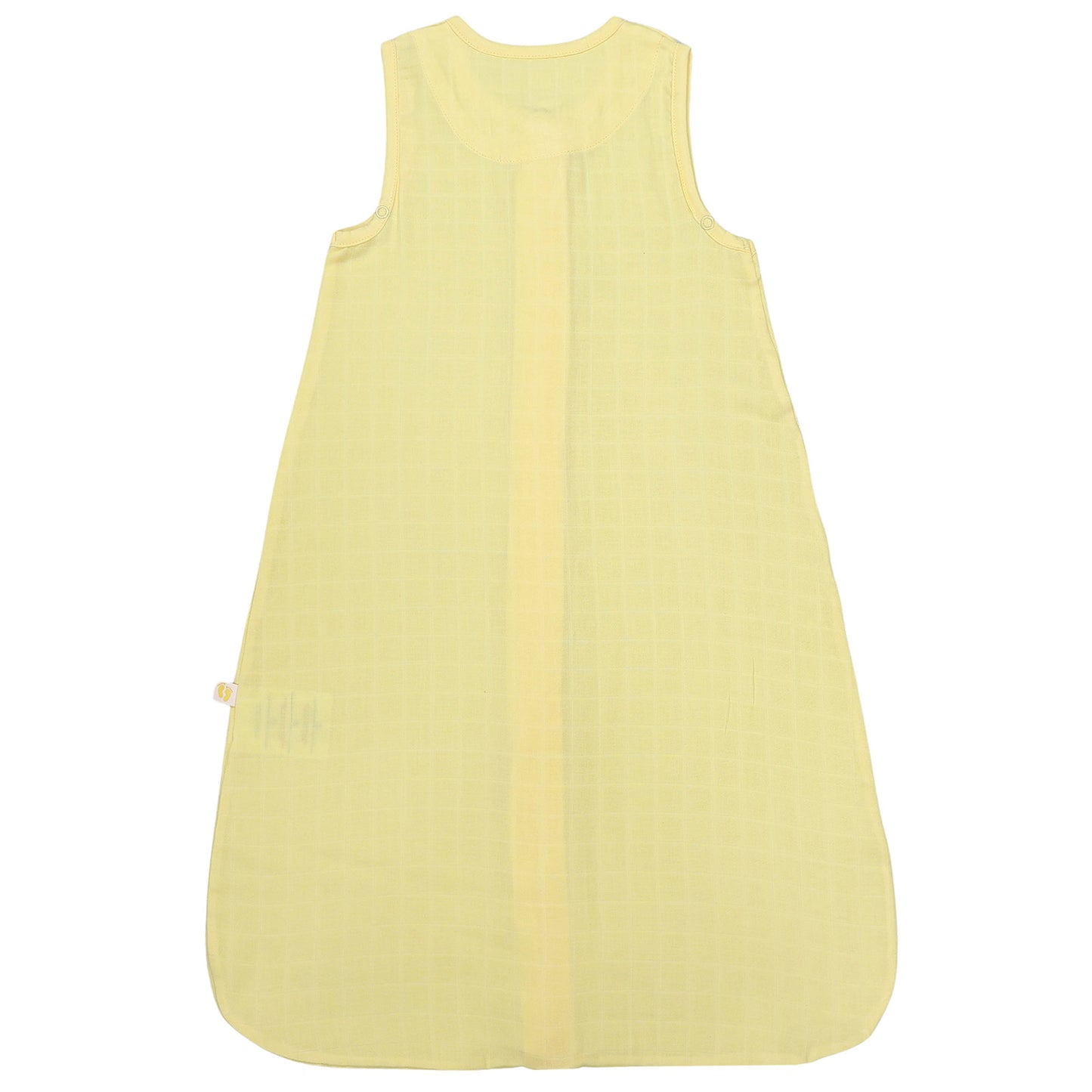 Plain Muslin Sleeping Bag - 0.5 Tog_Soft Yellow_6_423