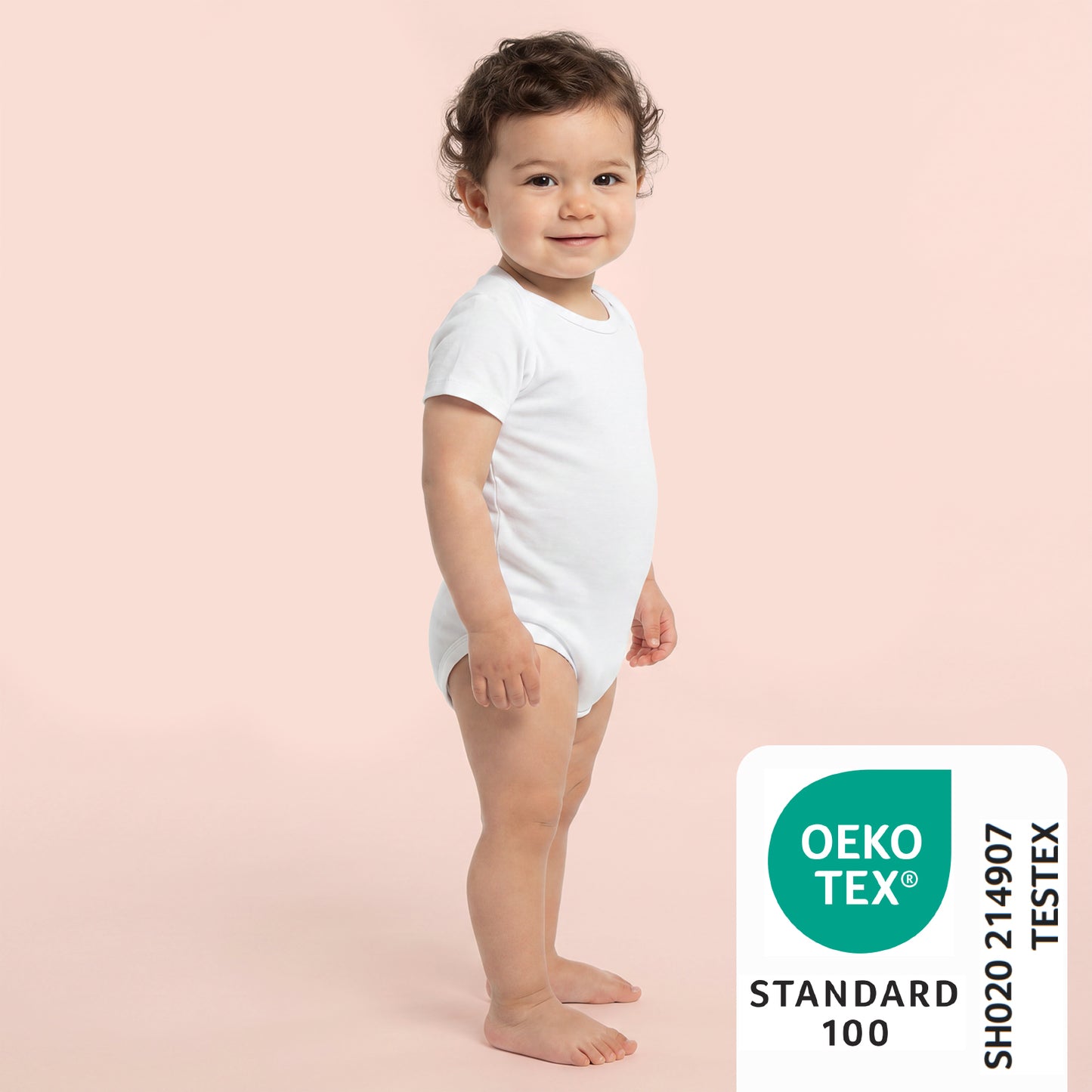 100% Organic Short Sleeve Baby Body - 5-pack_White_2_430