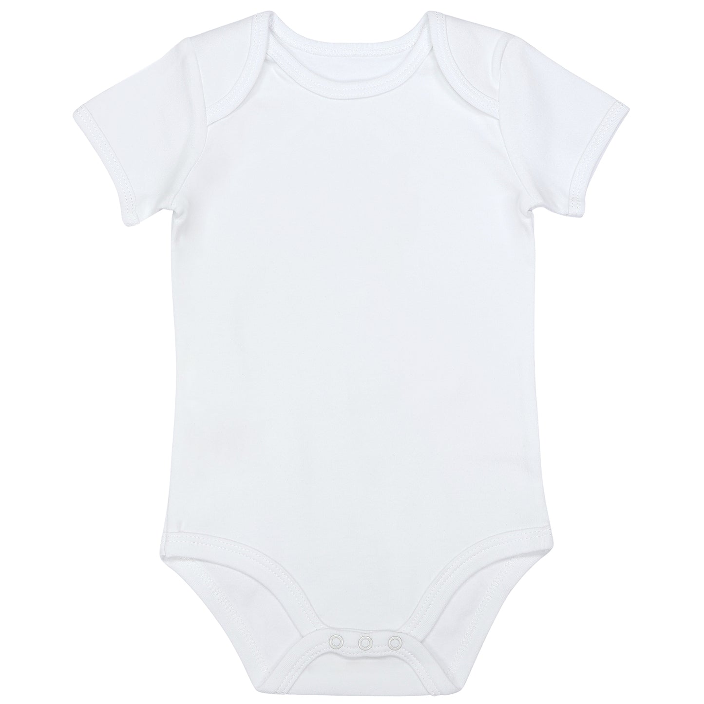 100% Organic Short Sleeve Baby Body - 5-pack_White_3_430