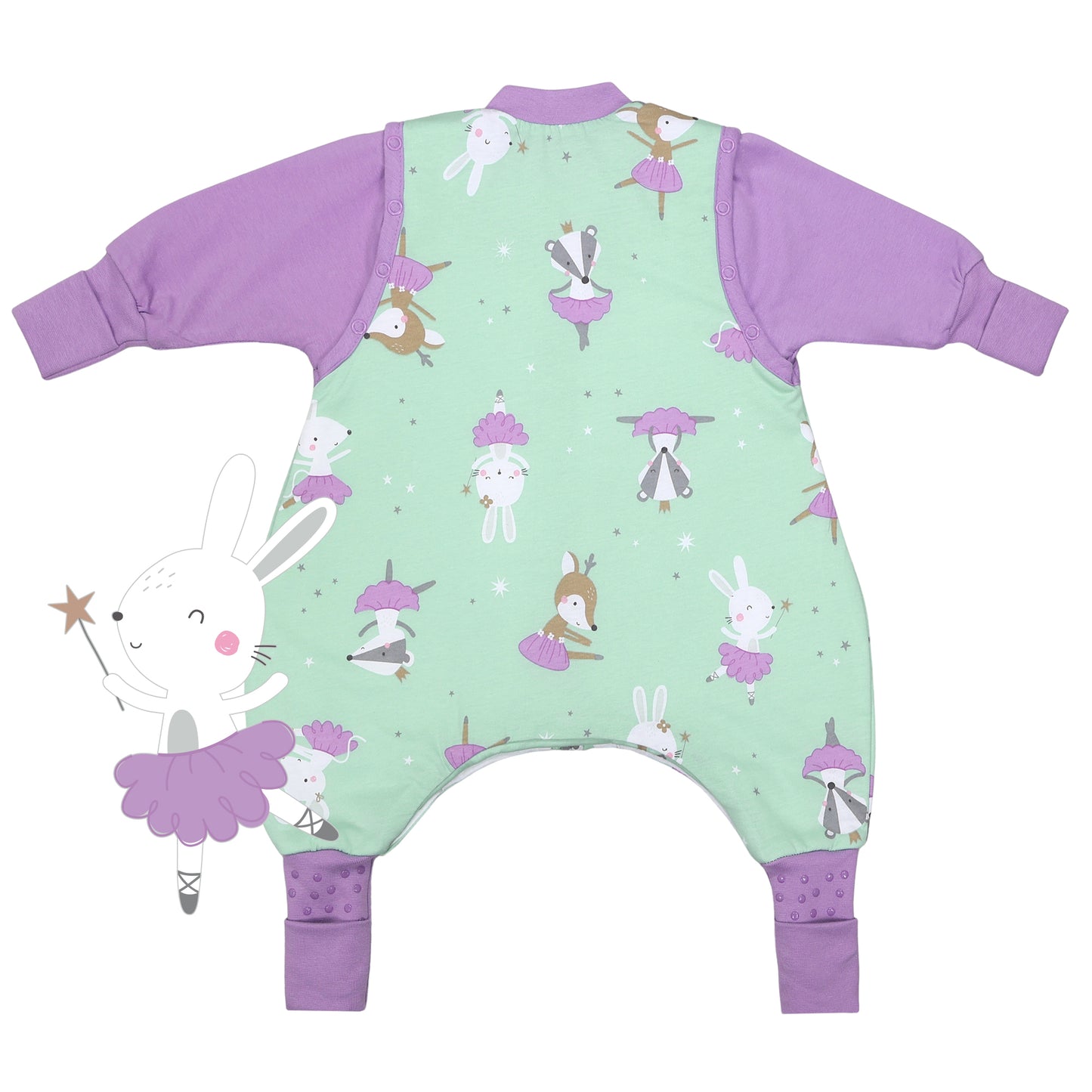 Sleeping Bag with Feet & Foldable Feet Covers - 2.5 TOG_Ballerina_back_461